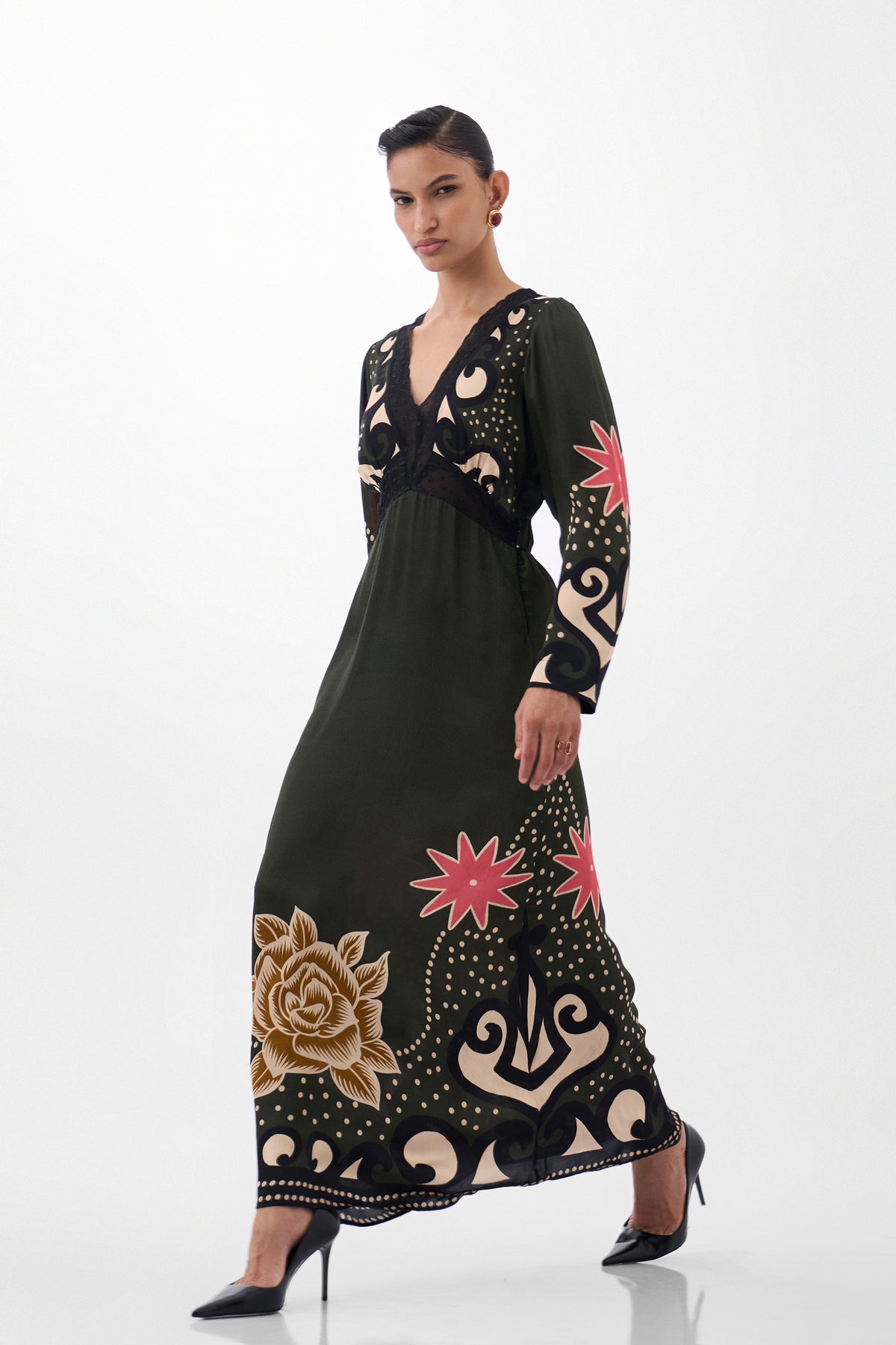Aura Maxi Old Rose Dress