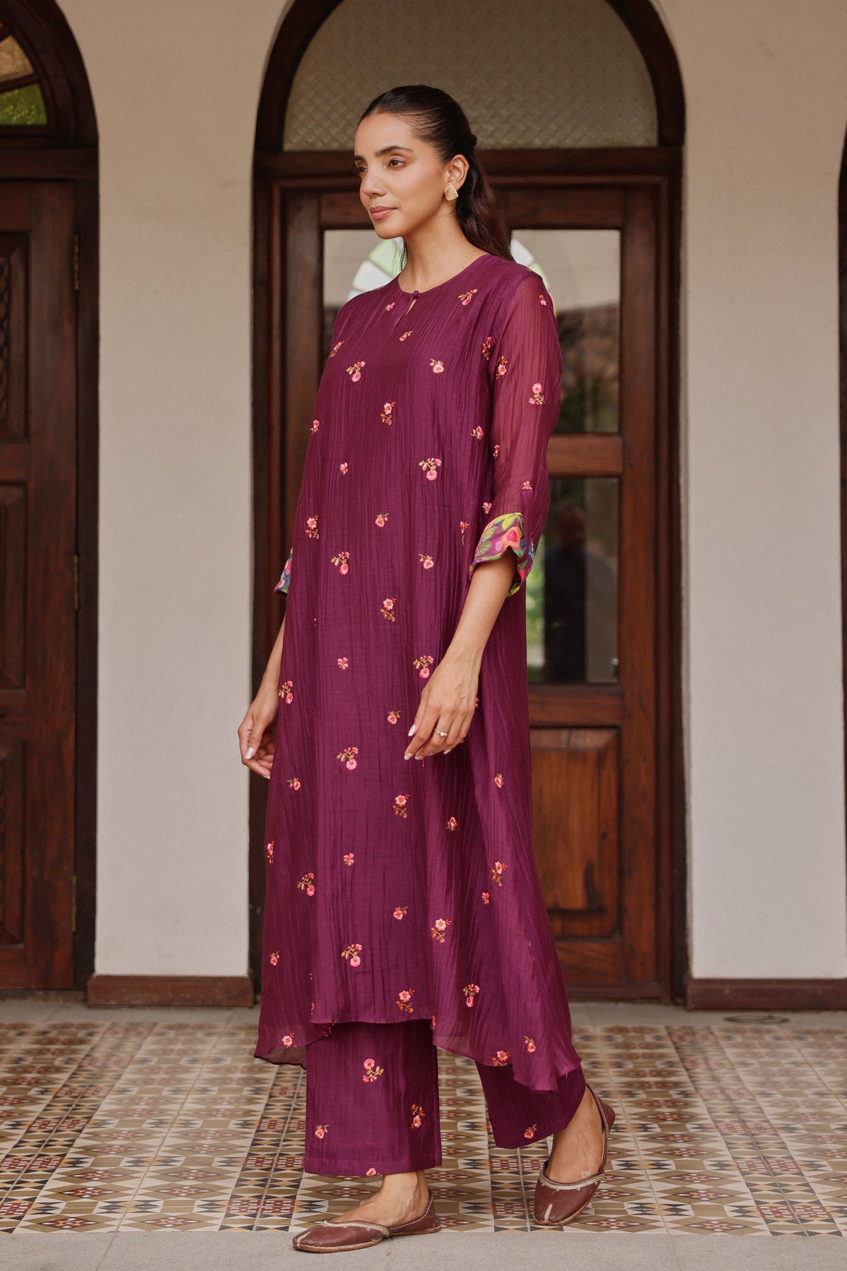 Amethyst Bloom Tunic Set