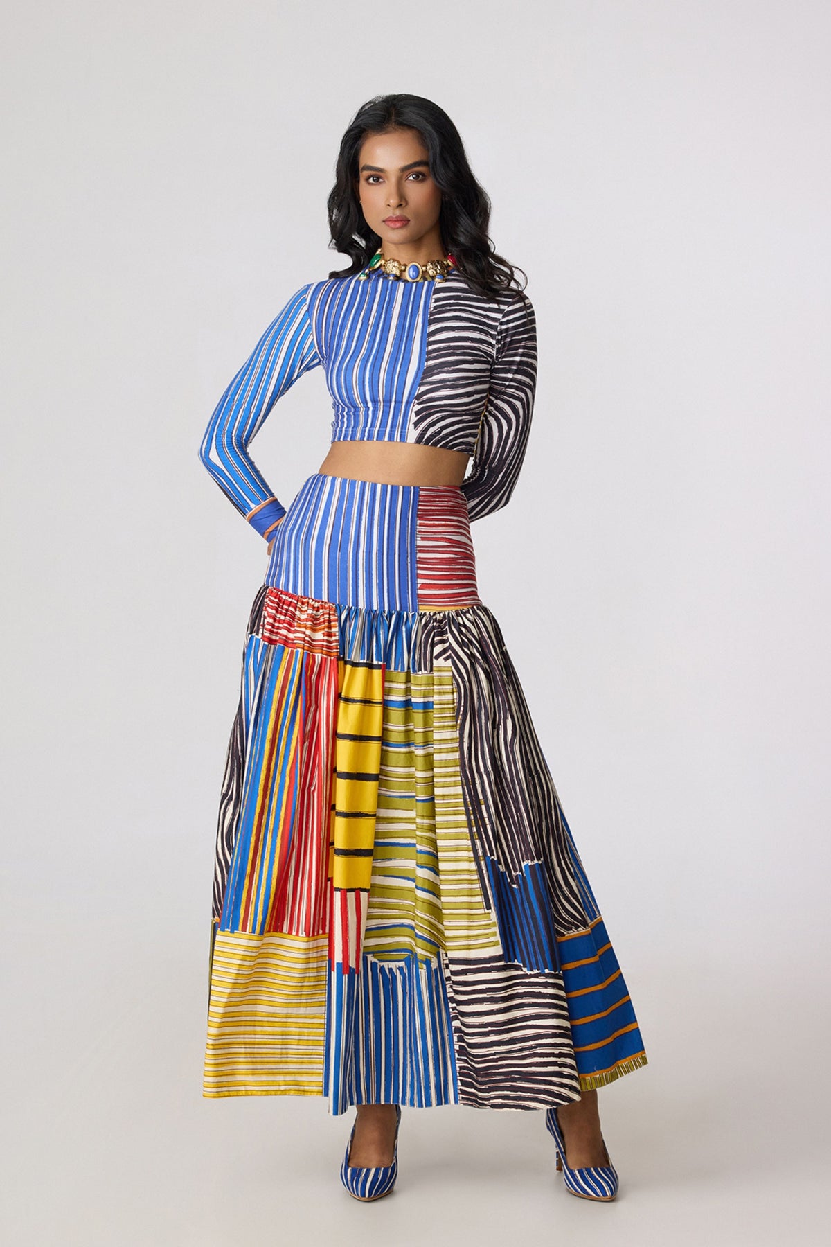 Zavi Blouse & Jasper Skirt Set