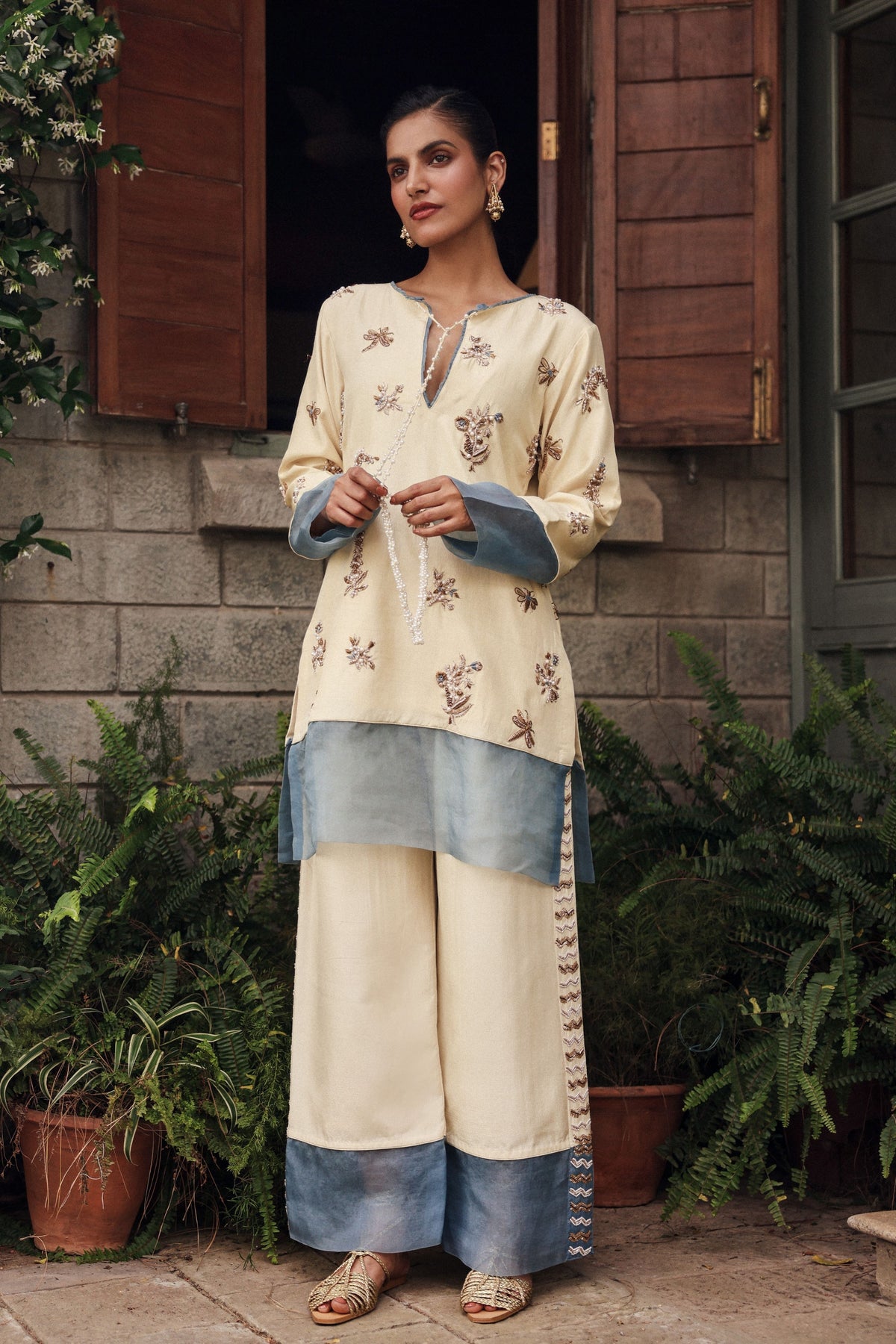 Washed Ink Tunic With Pants