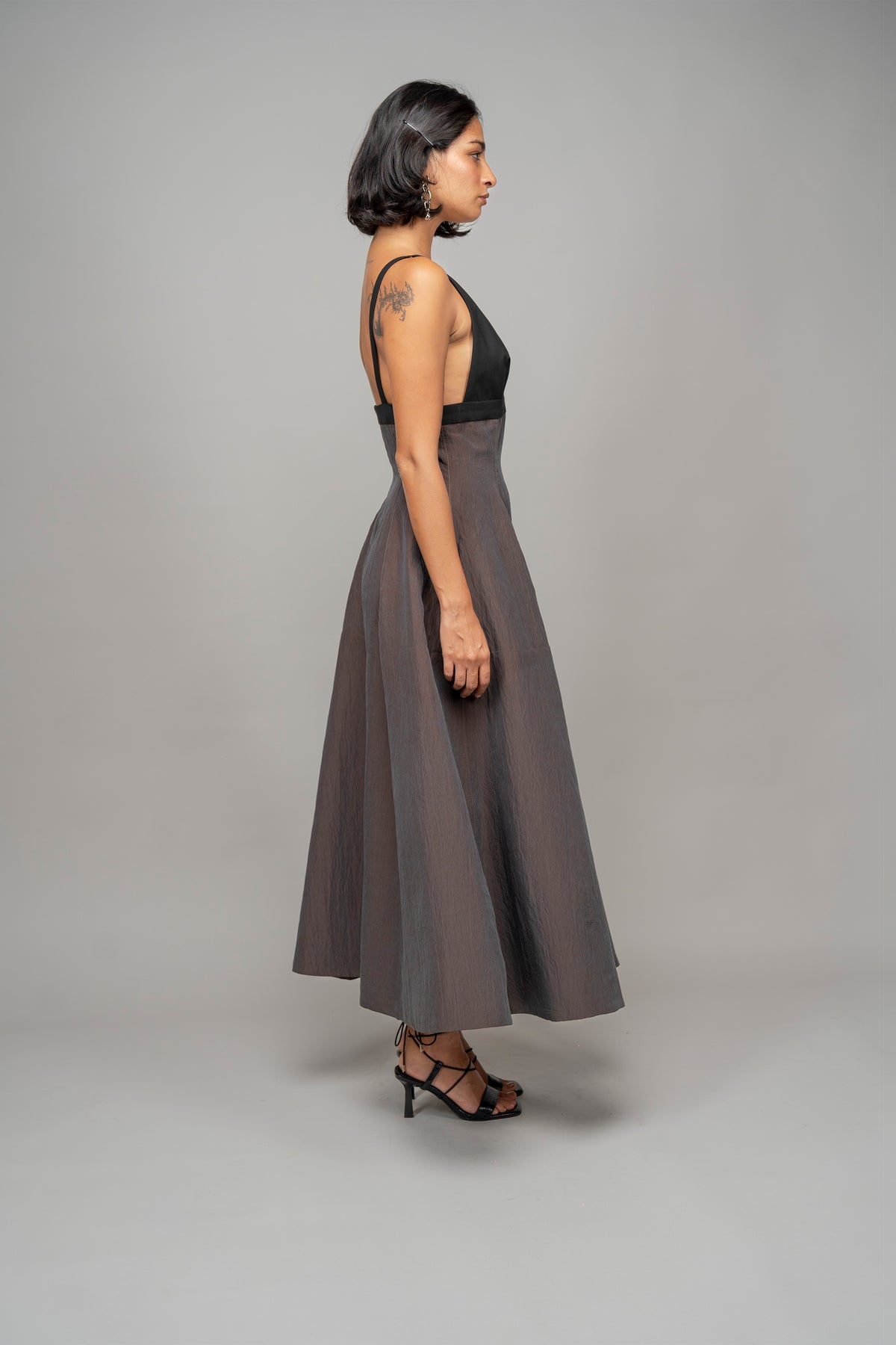 Husk Dress in Carbon