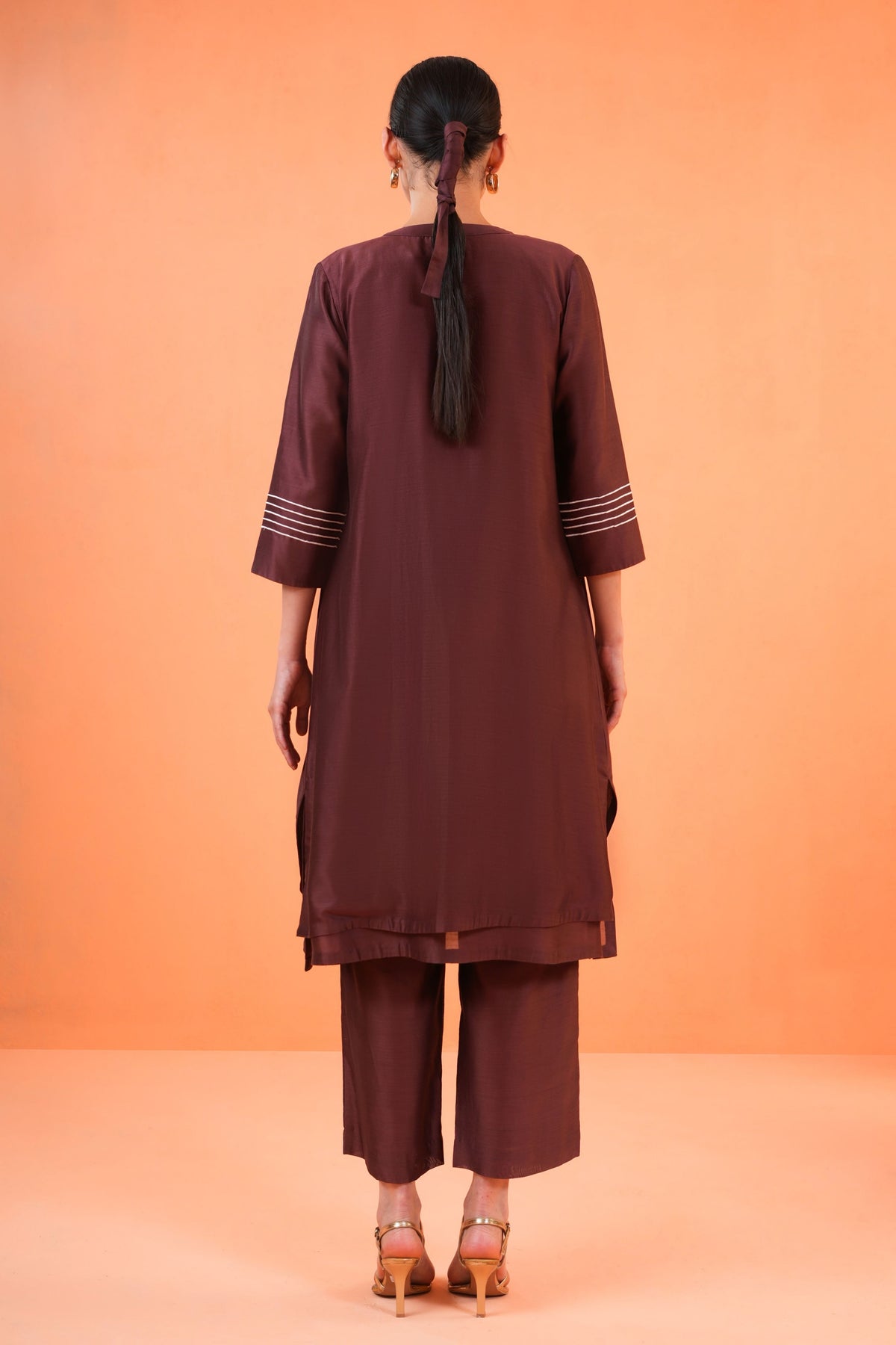 Brown Enigma Jacket Set