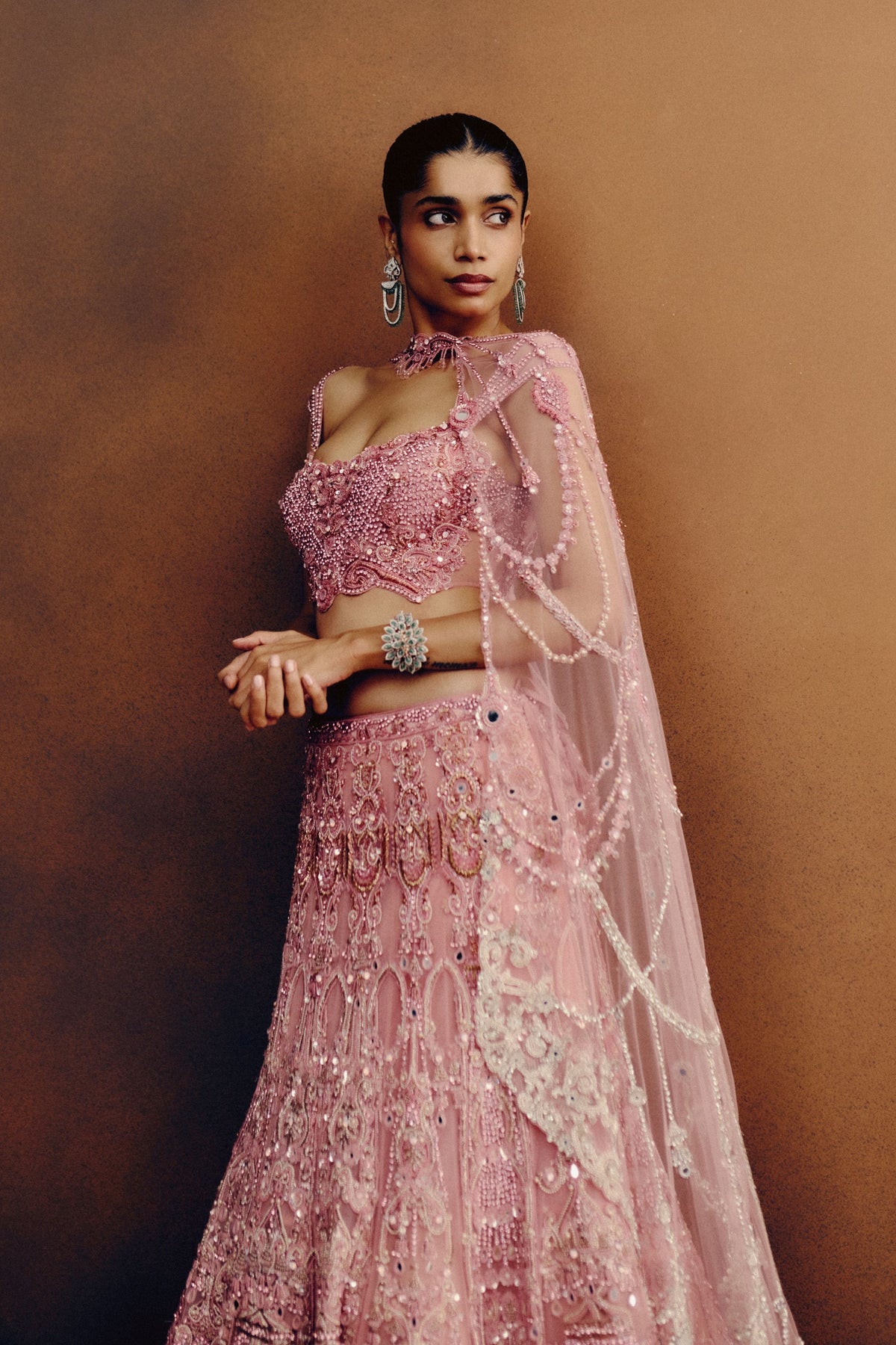 Blush Aurora Bridal Lehenga Set