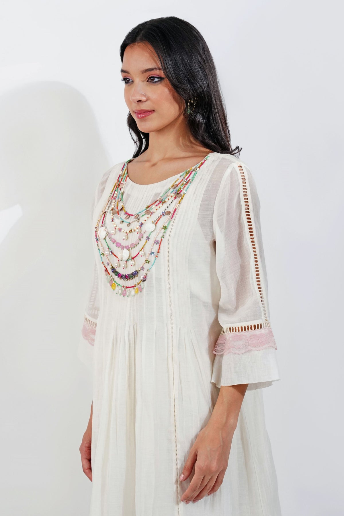 Fliry Pleats Shabby-chic Kurta Set