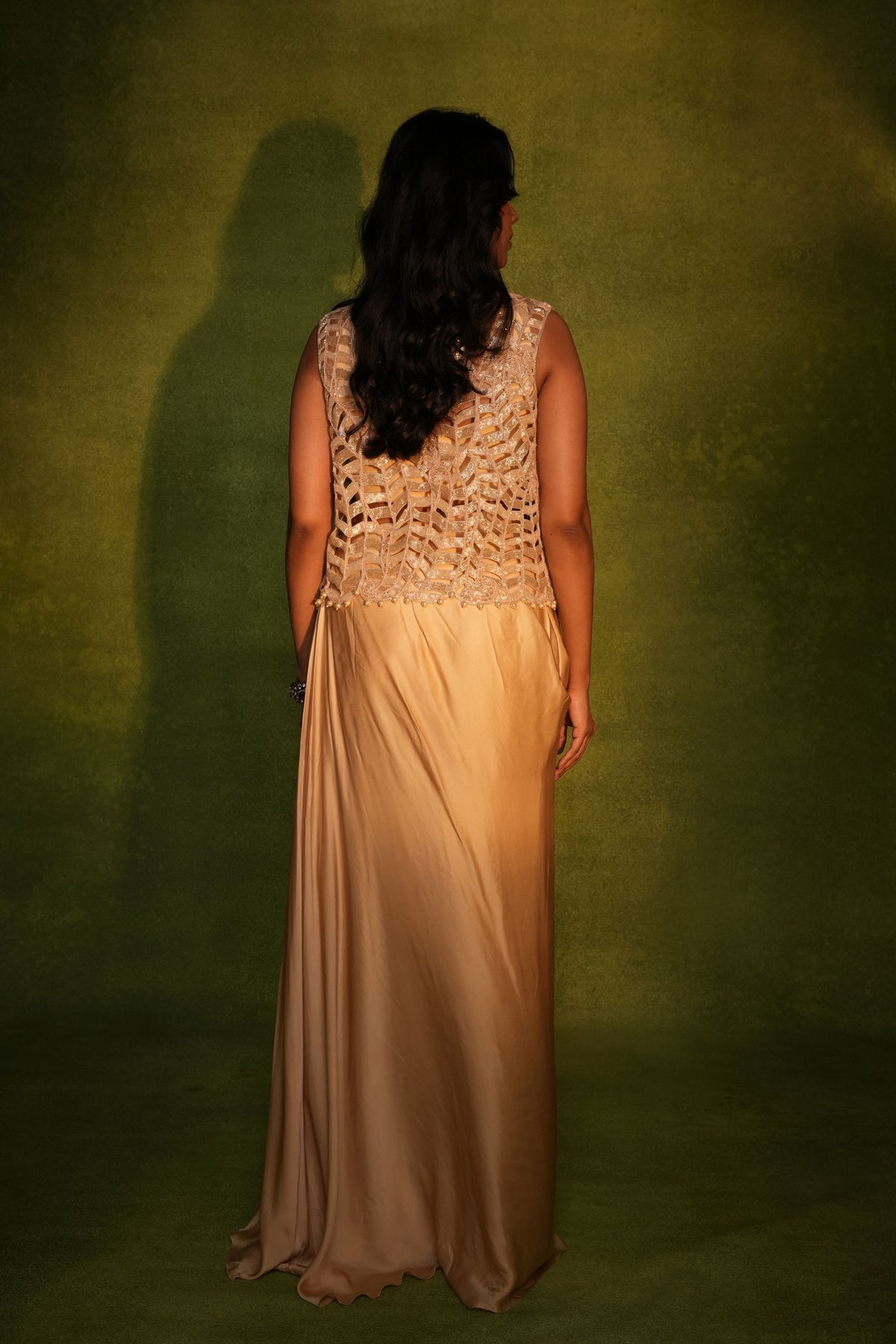 Gold Skirt Set
