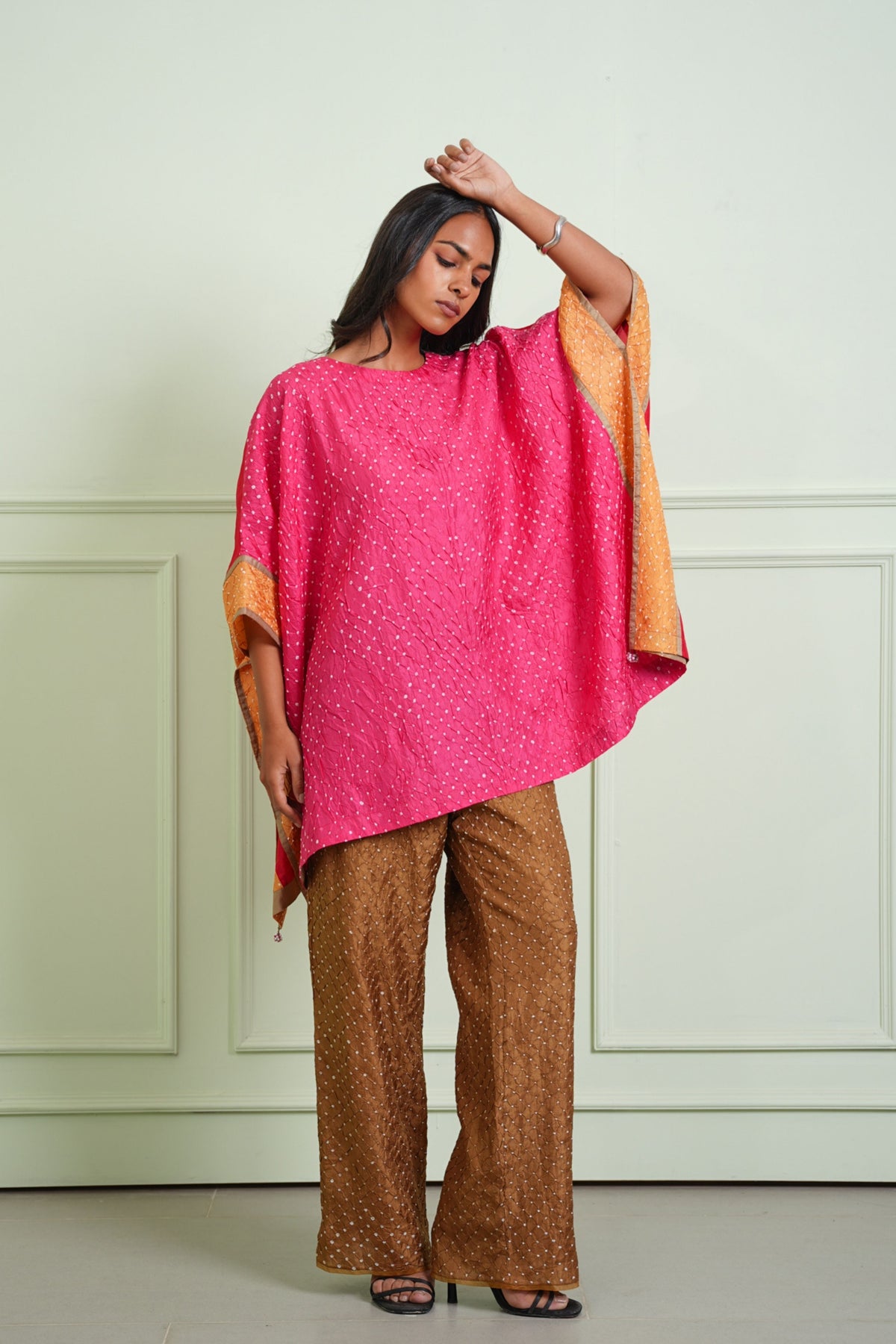 Mocha Bandhani Pants