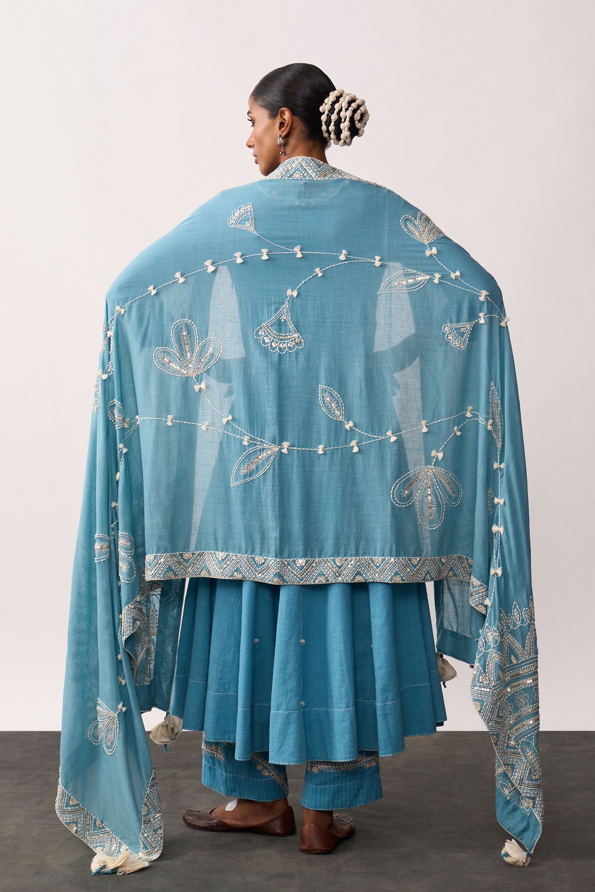 Kittur Rani Blue Dupatta
