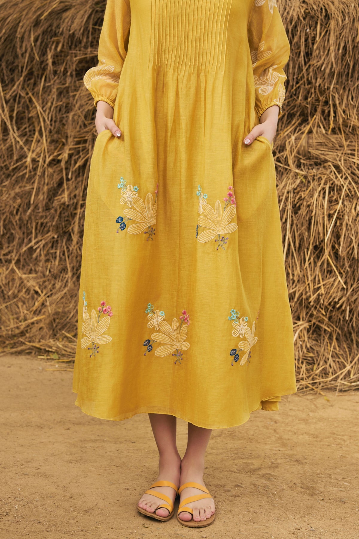 Daffodil Pintuck Dress