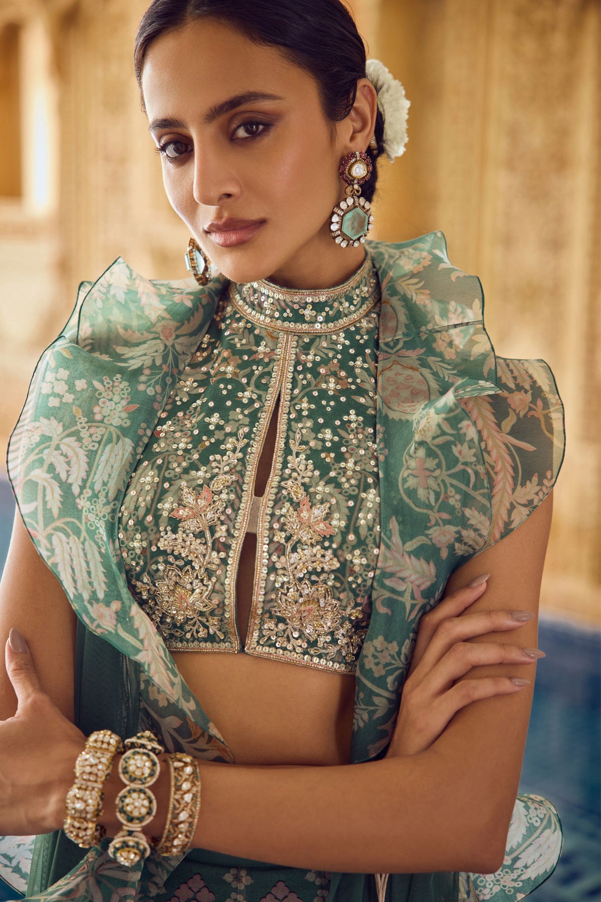 Mist Lehenga Set