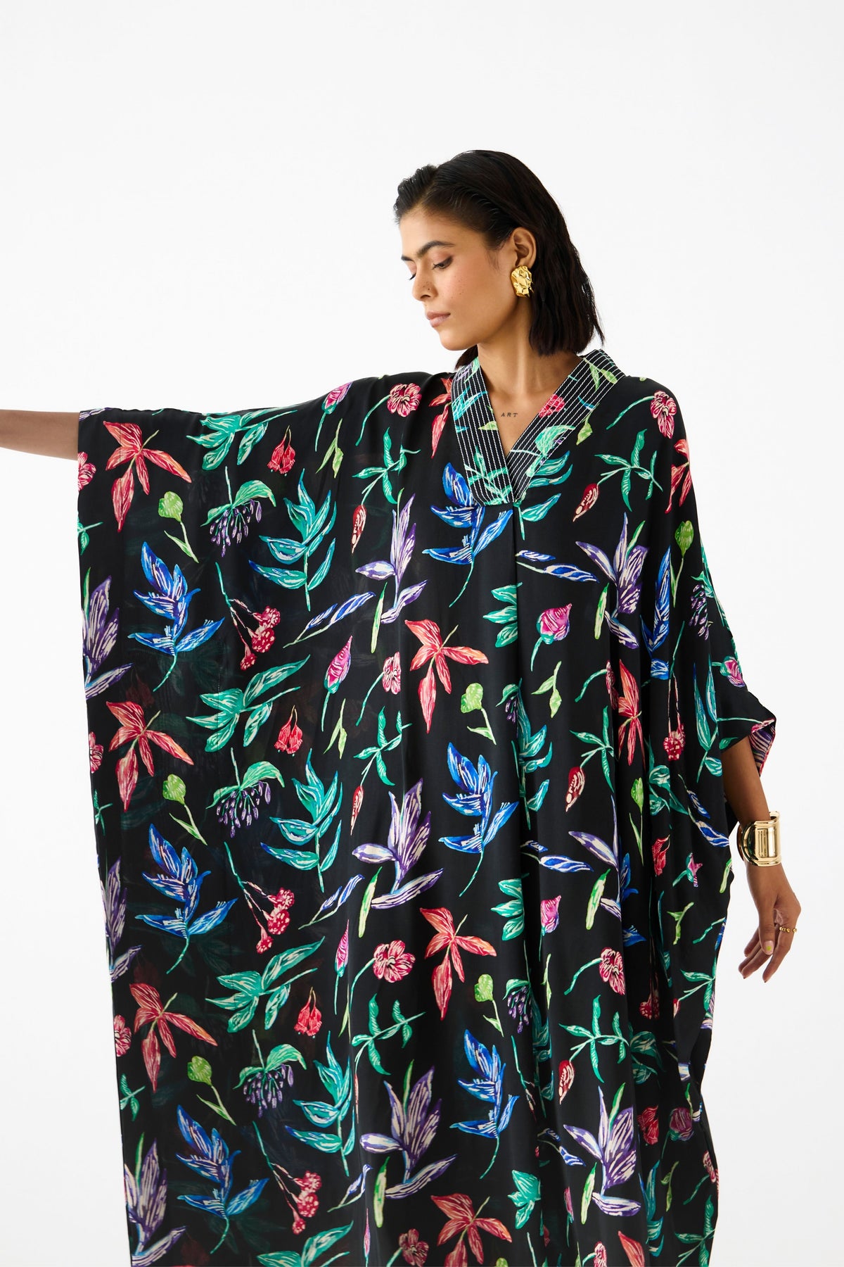 Black Botanica Kaftan