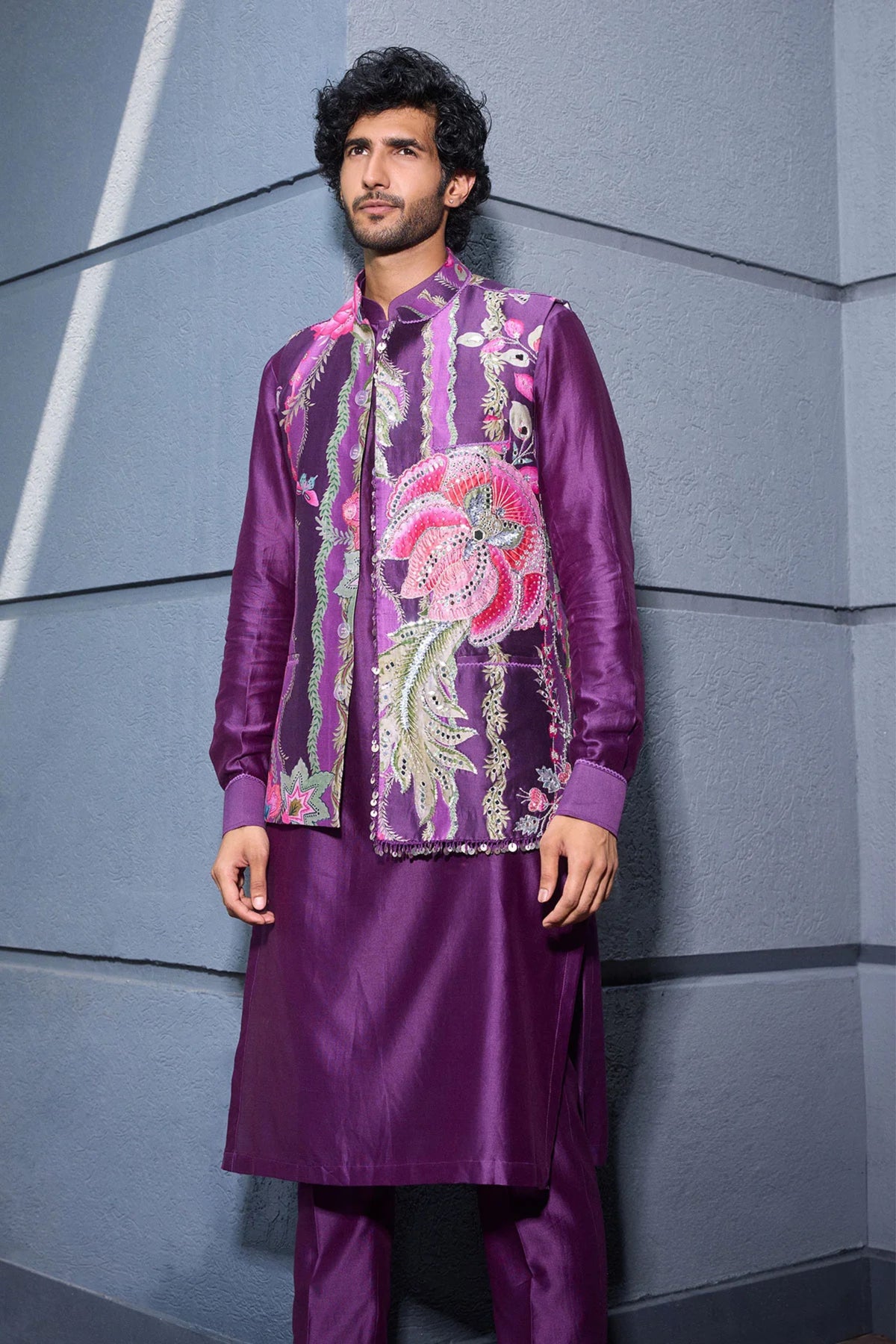 Hamza Embroidered Bandi Set