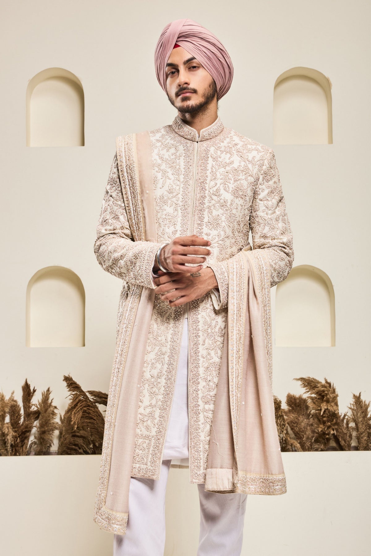 Dusty Rose Sherwani Set