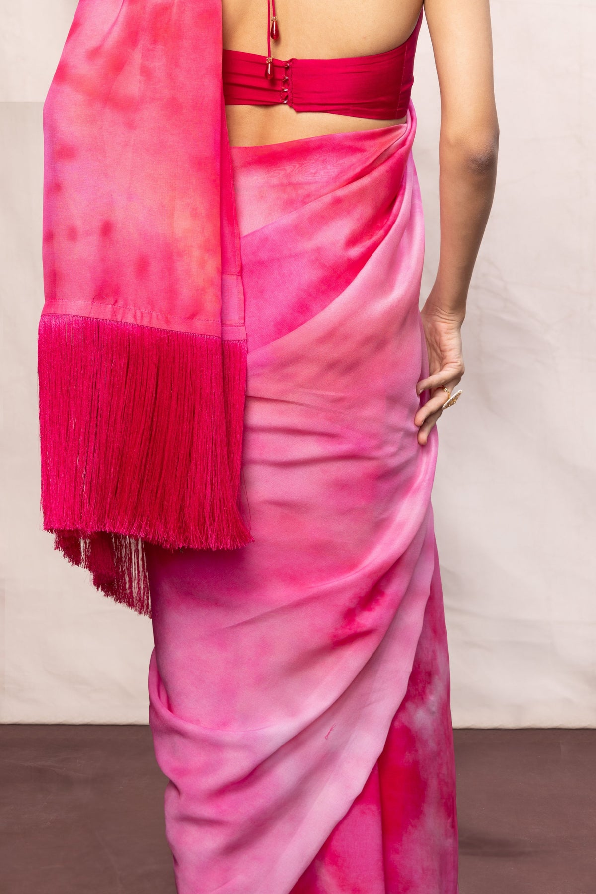Pink Ombre Saree