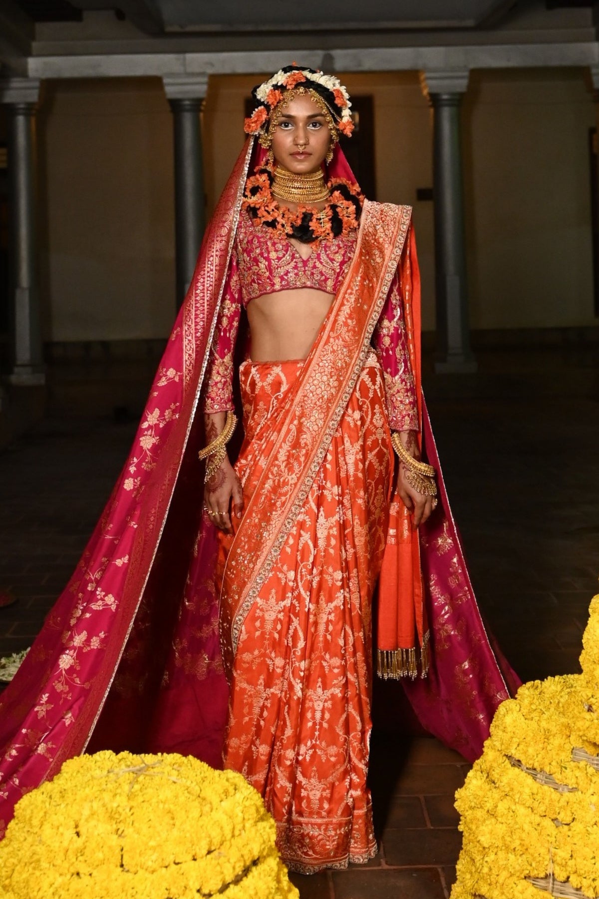 Kannagi Orange Saree
