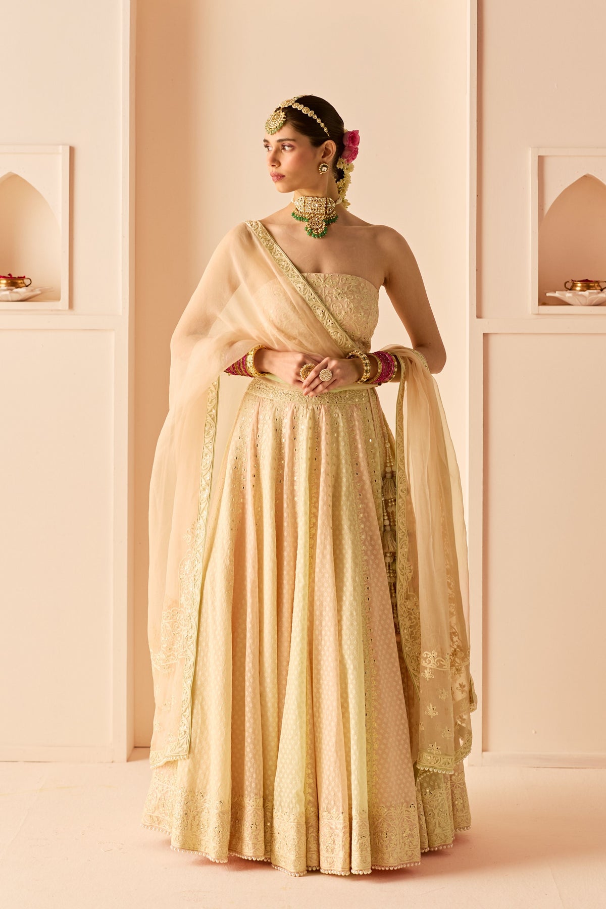 Umaiza Carnation Pink Lehenga Set