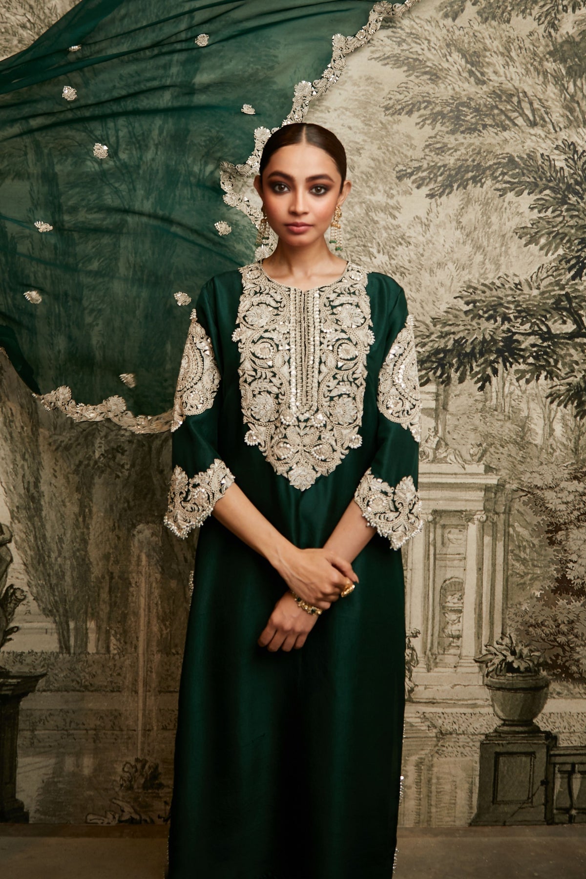 Bottle Green Kurta Set