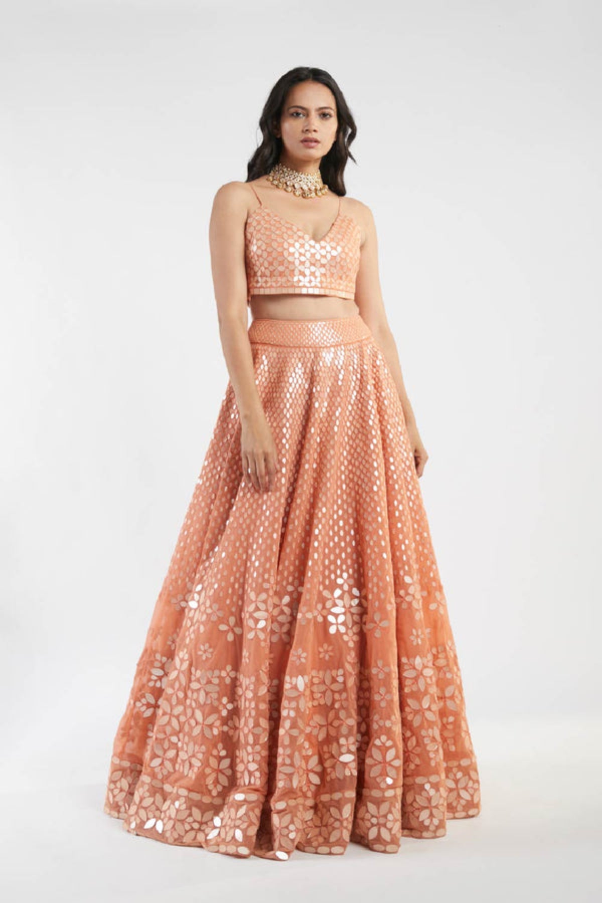 Orange lehenga set