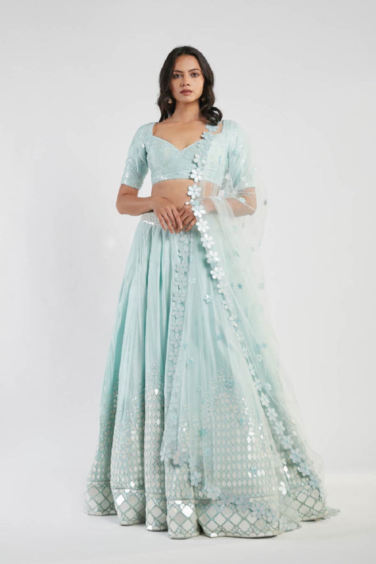 Blue lehenga set