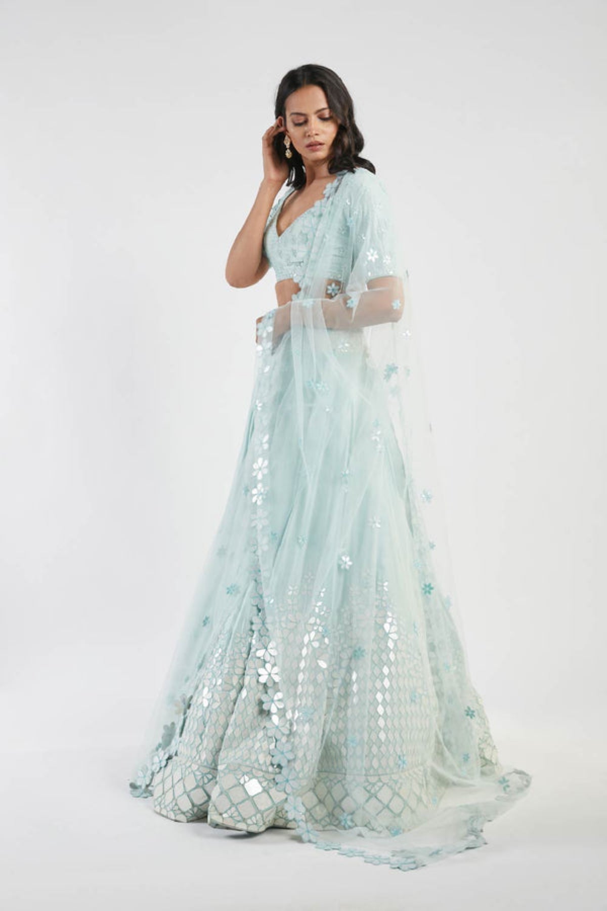 Blue lehenga set