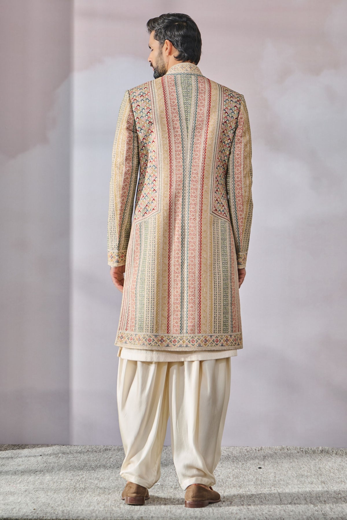 Printed Sherwani Set