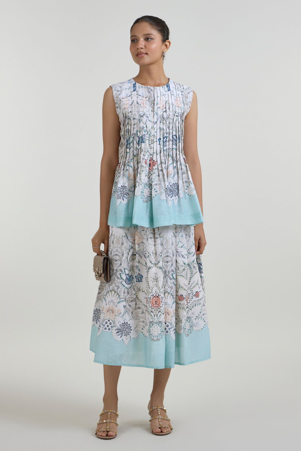 Tyla Accordian Skirt Set
