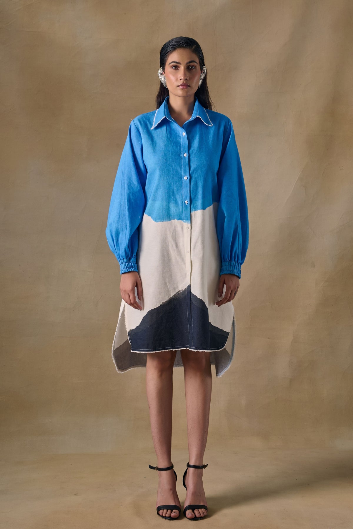 Blue Washed Shirt Dress