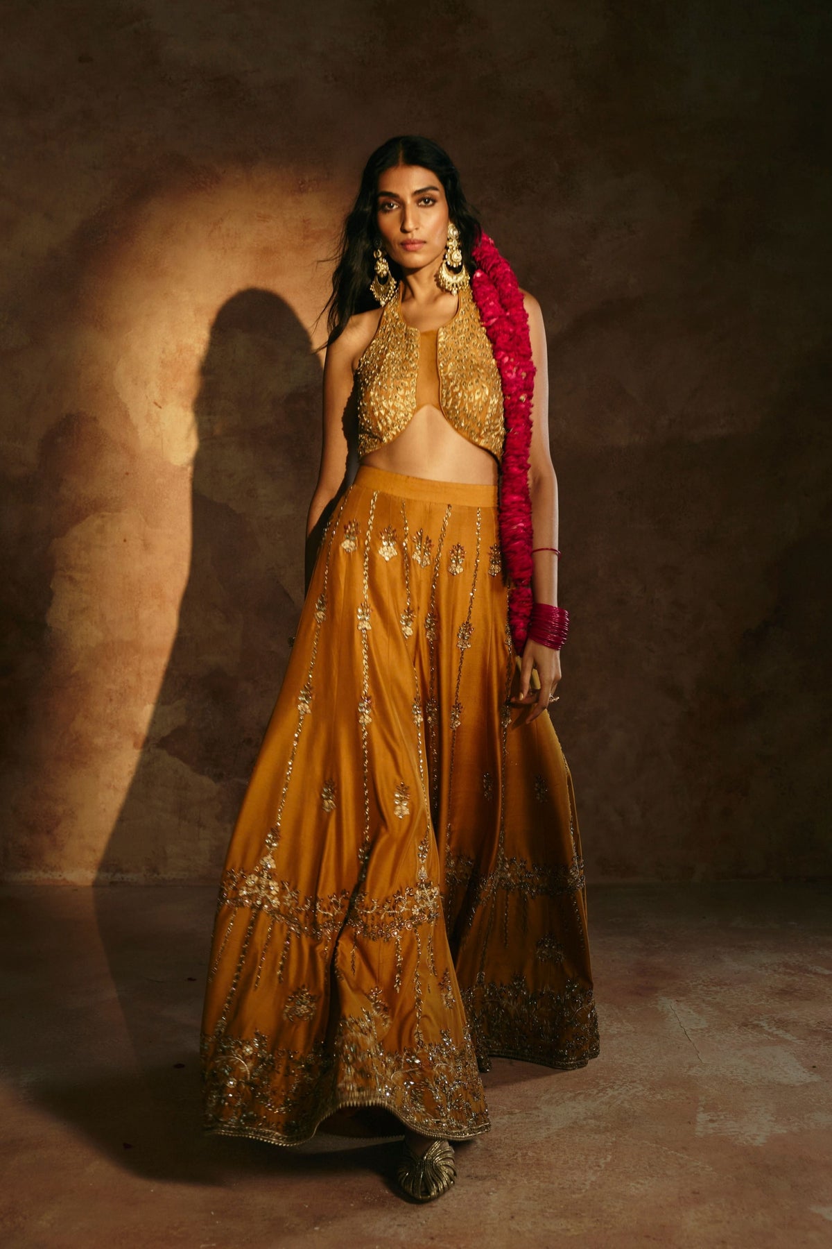 Mustard Sindh Sharara Set