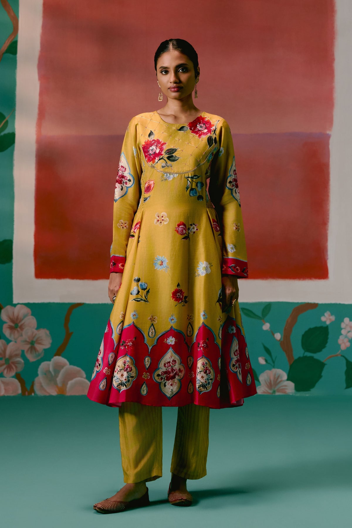Floral Anarkali Set