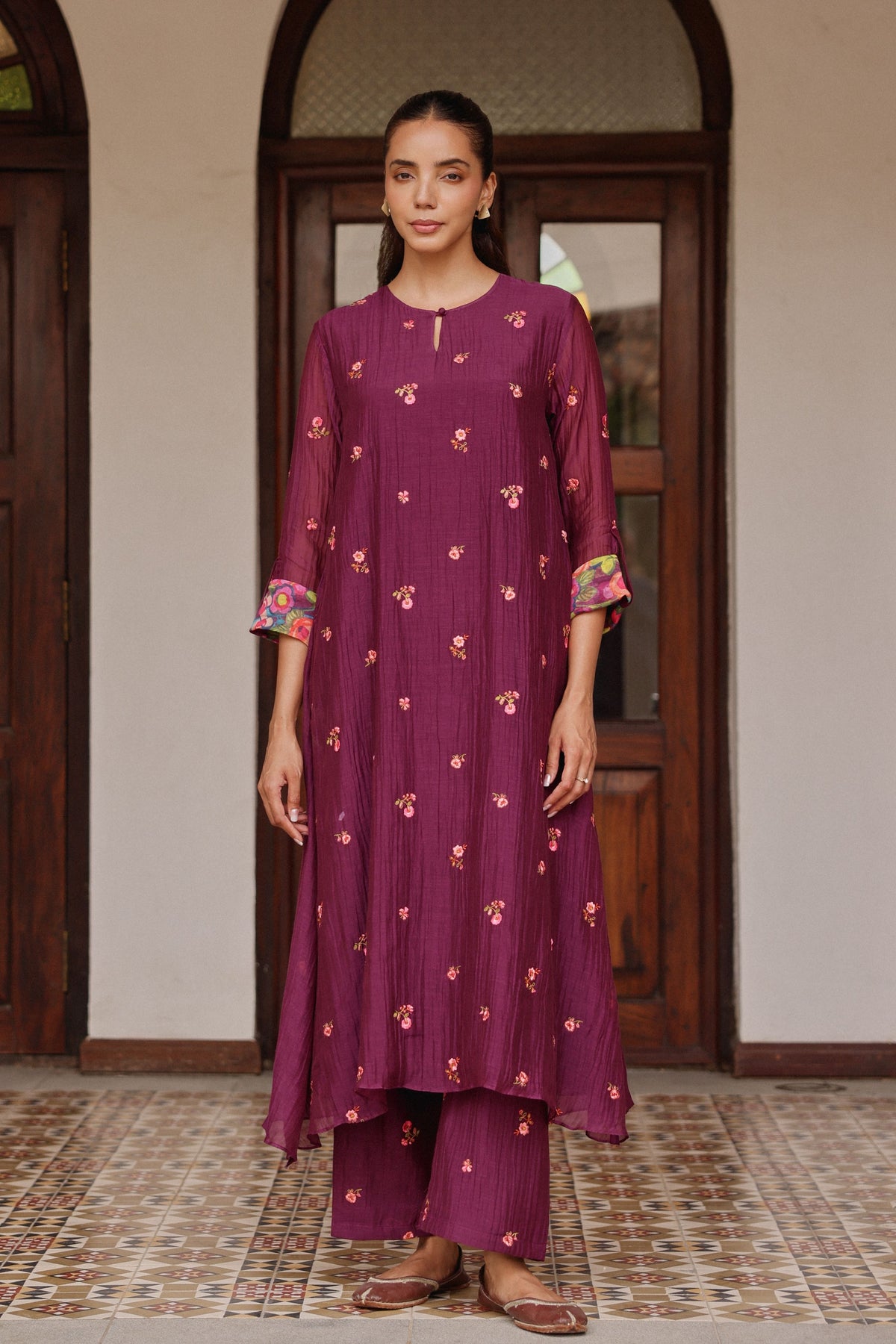 Amethyst Bloom Tunic Set