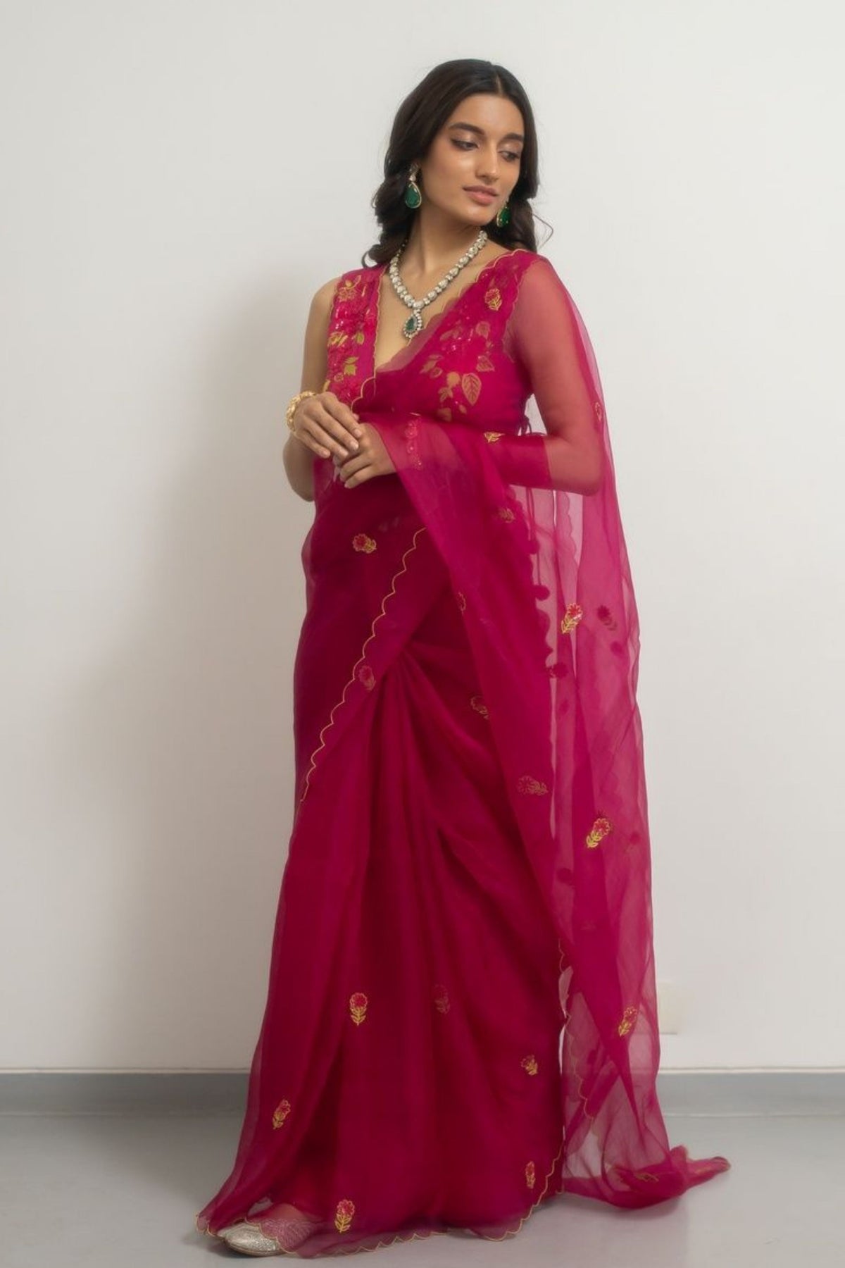 Roopa Rani Iris Saree Set