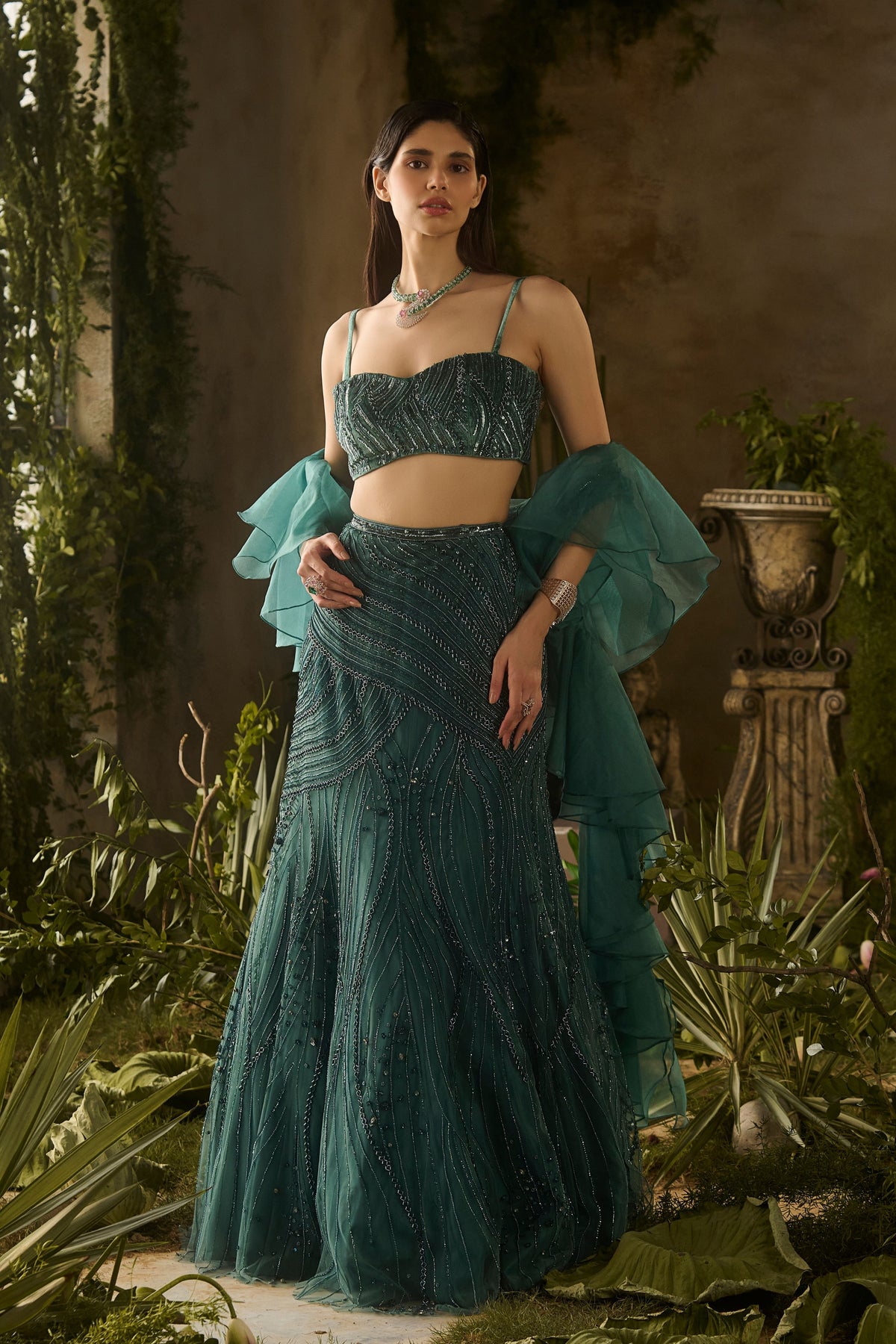 Verdant Charm Lehenga Set