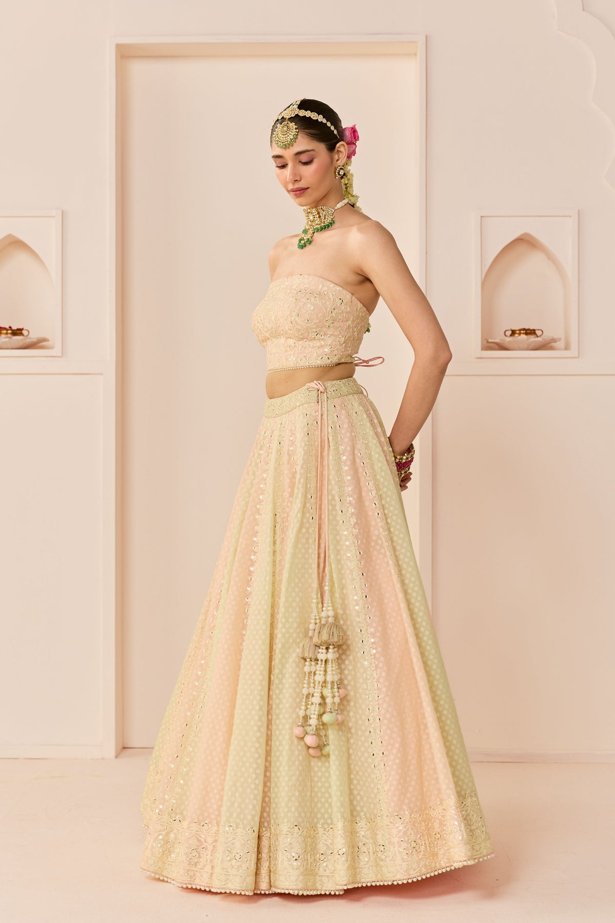 Umaiza Carnation Pink Lehenga Set