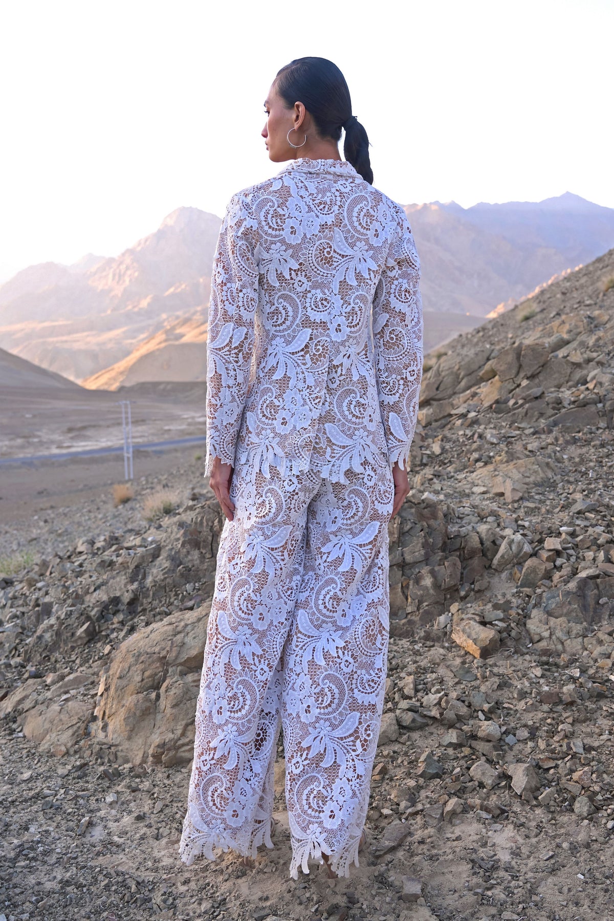 Scalloped Lace Pant