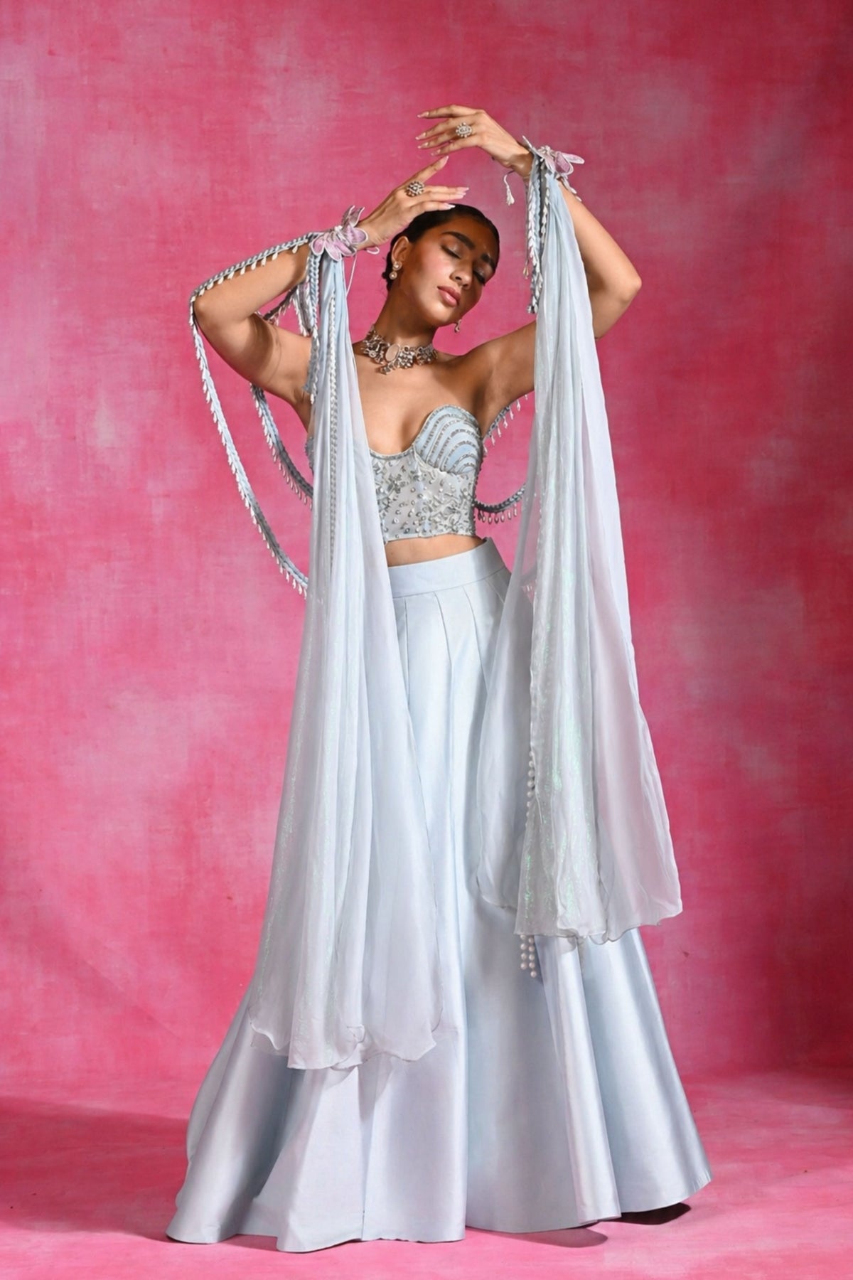 Blue Fitoor Lehenga Set