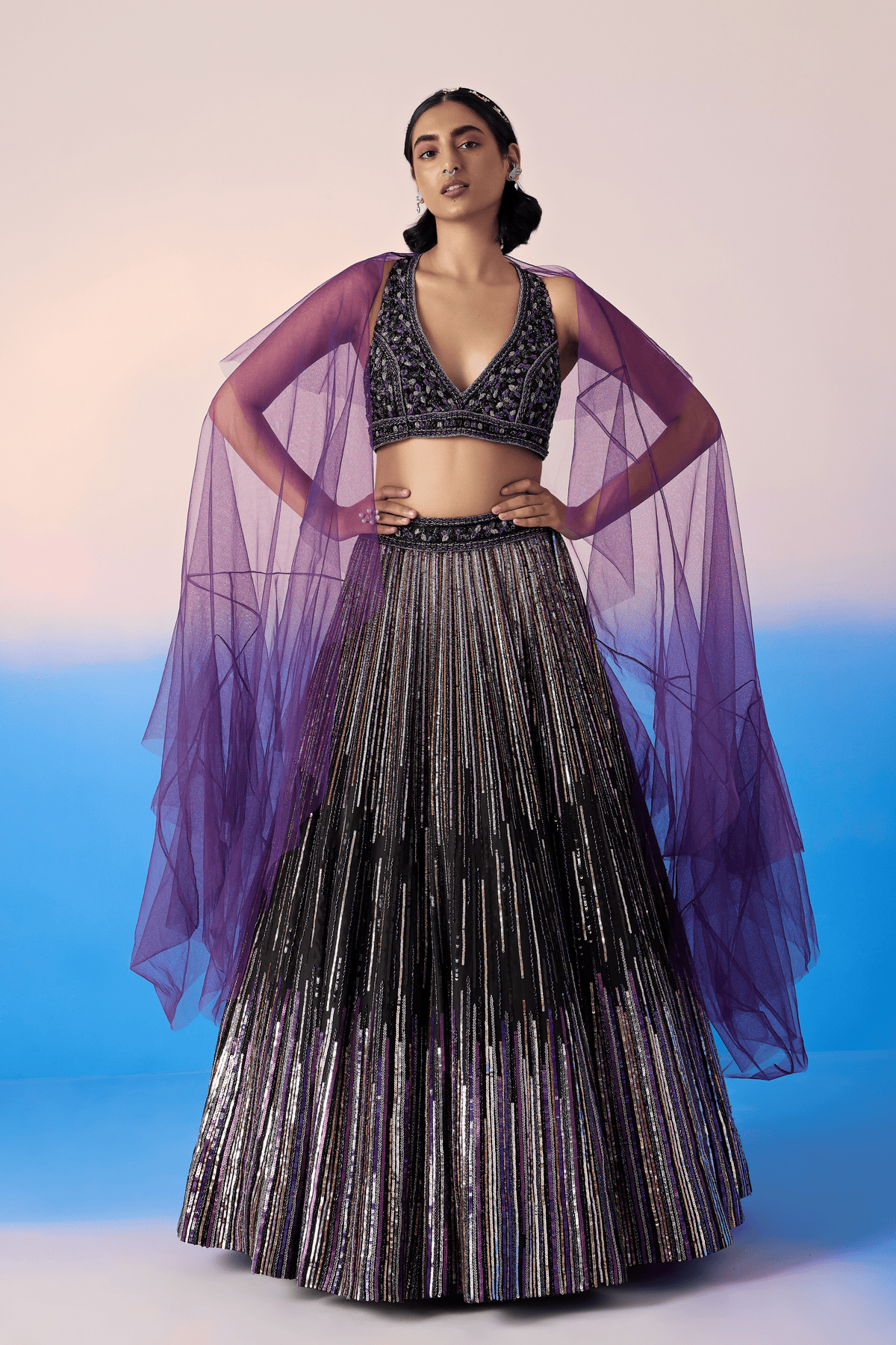 Black Lehenga Set