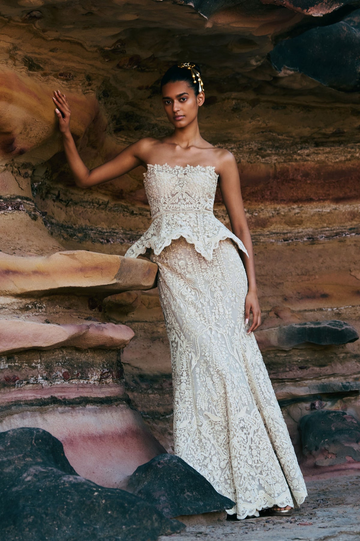 Carmine Mermaid Skirt Set