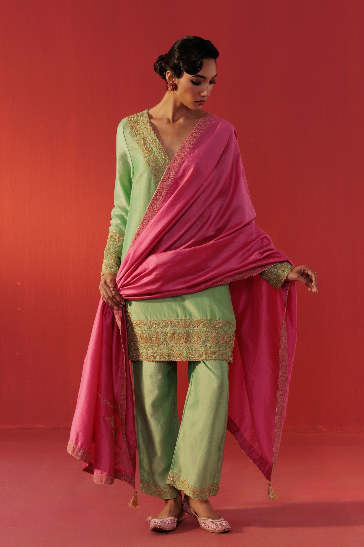 Pastel Green Kurta Set