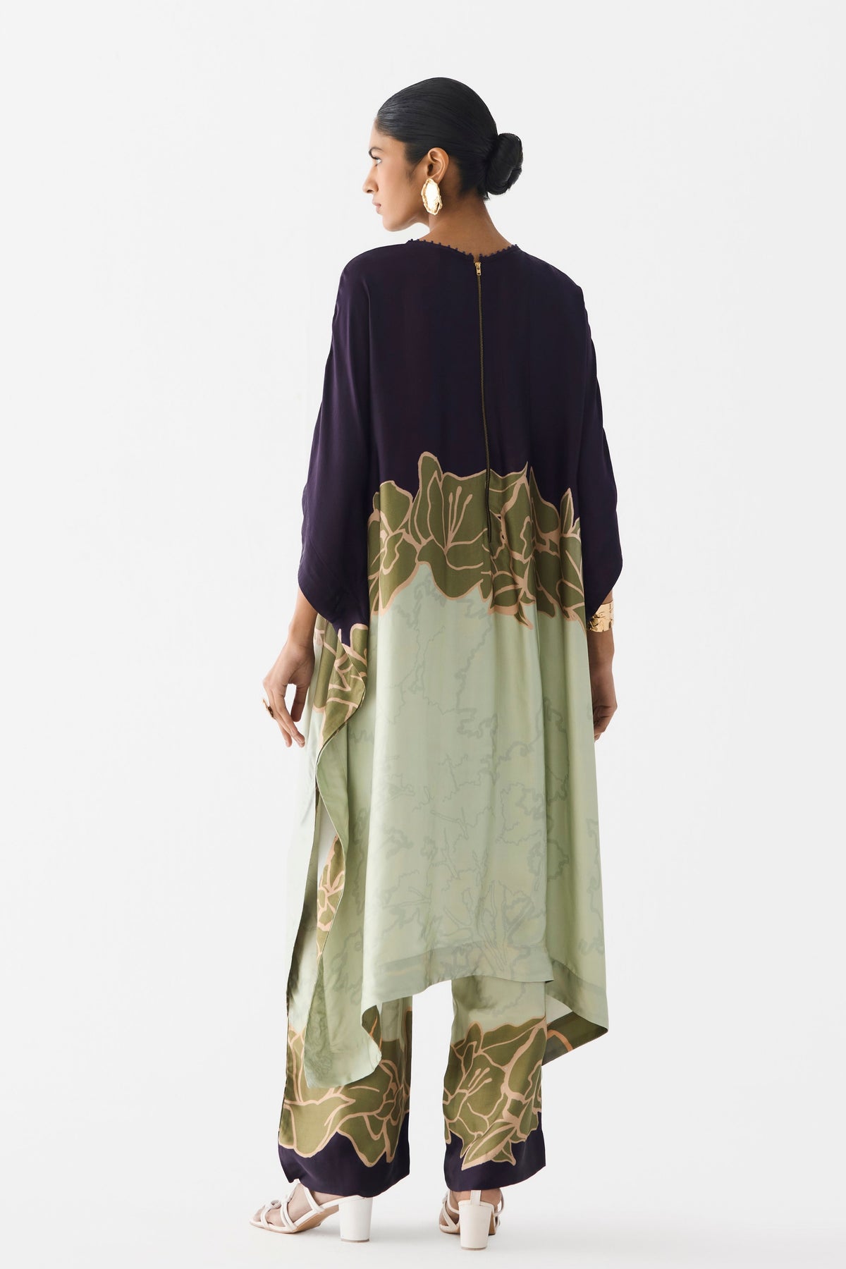 Green Alba Kimono Kurta Set