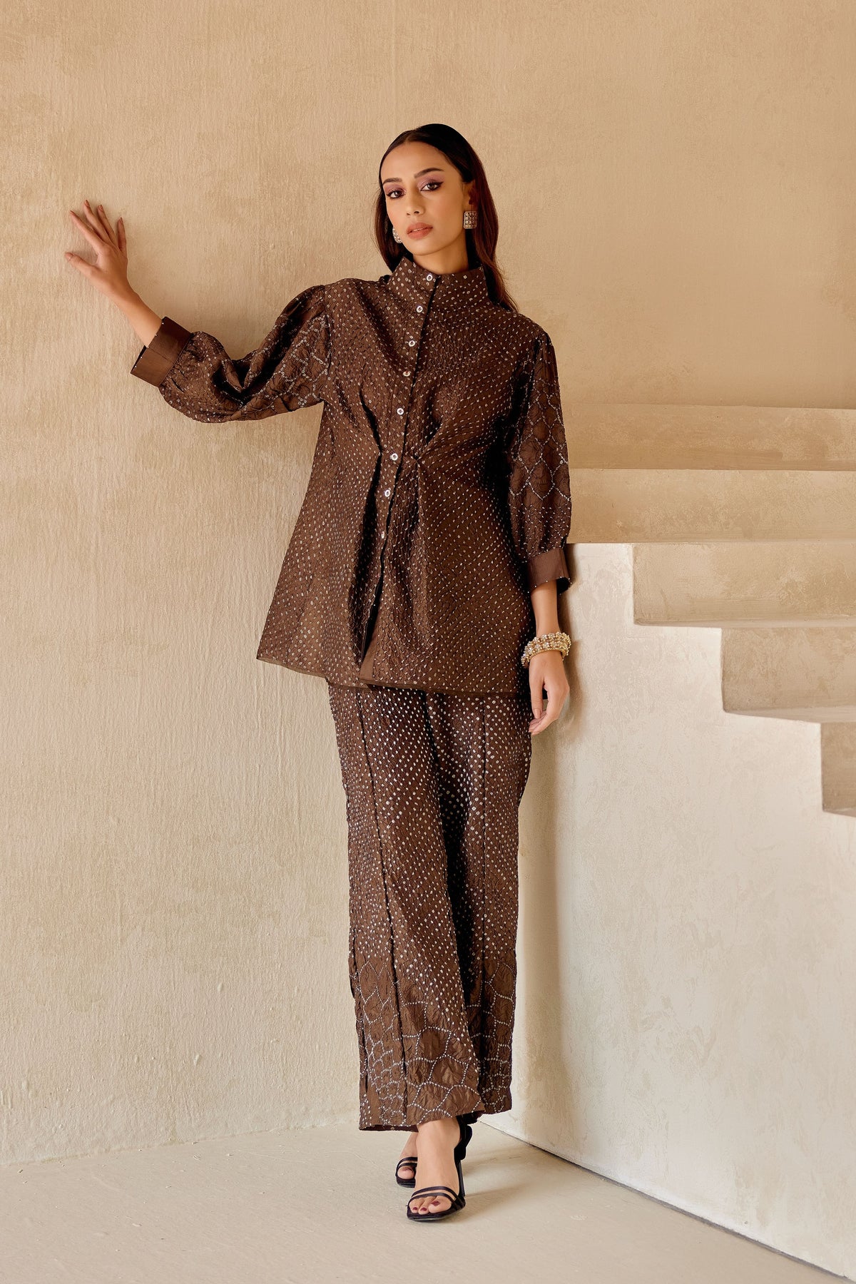 Shirt Jacket in Brown