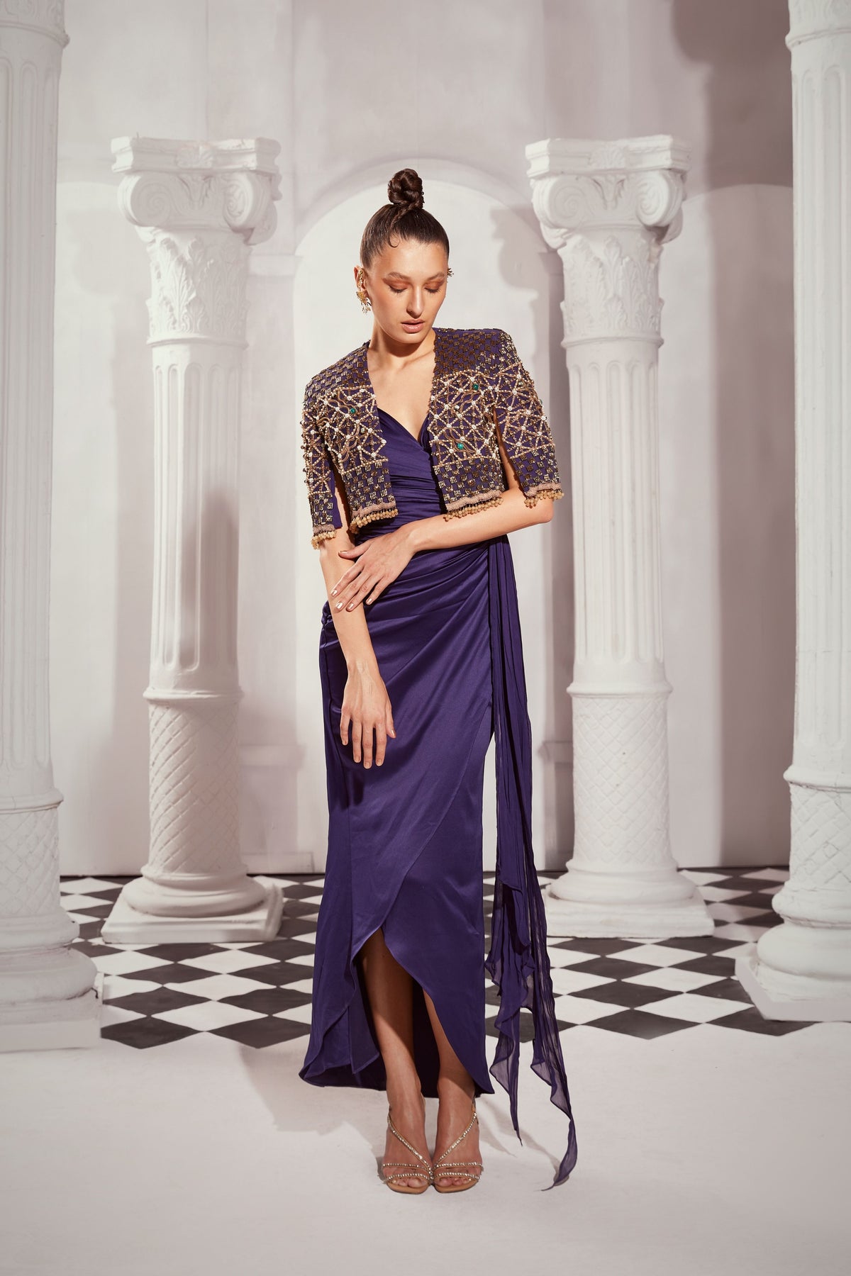 Pearl Jewelled Cutwork Cape