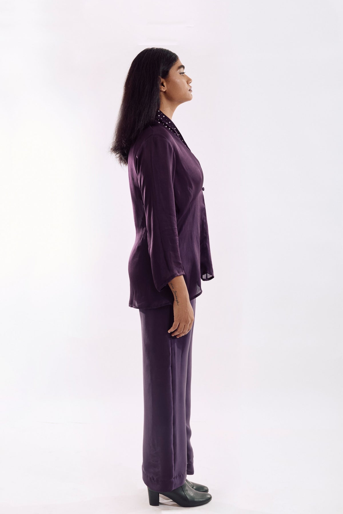 Purple Button Down Top
