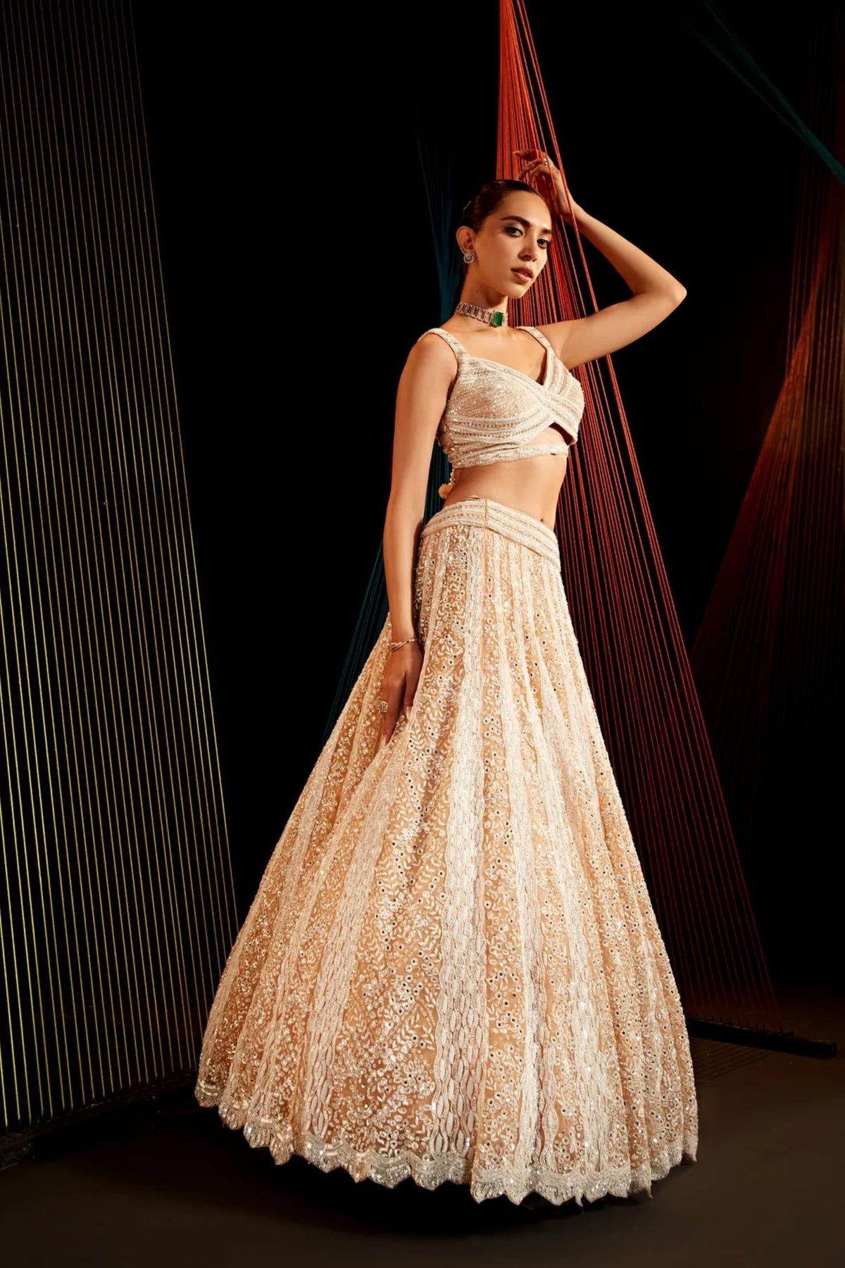 Rosa Peach Lehenga Set