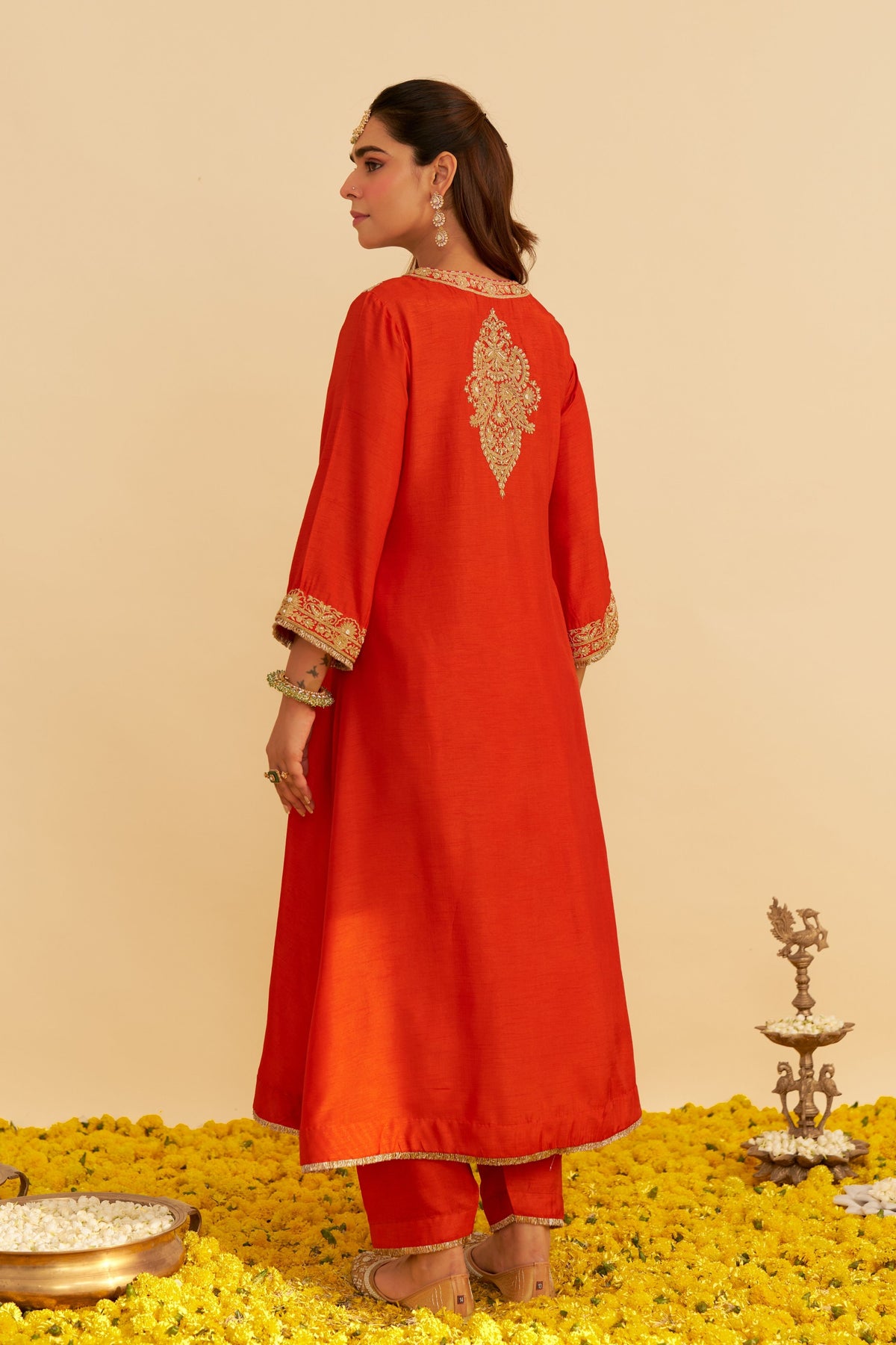 Hiba Orange Salwar Set