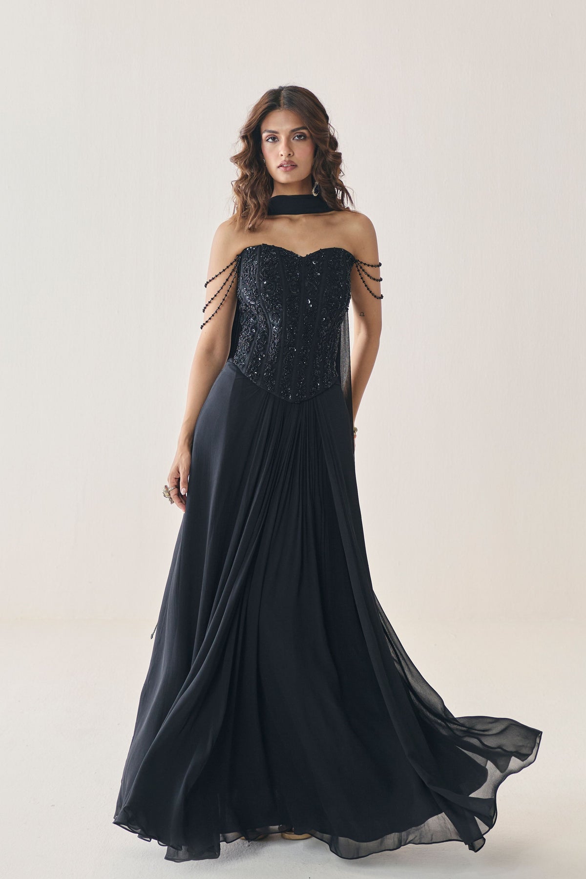 Cora Draped Skirt Set