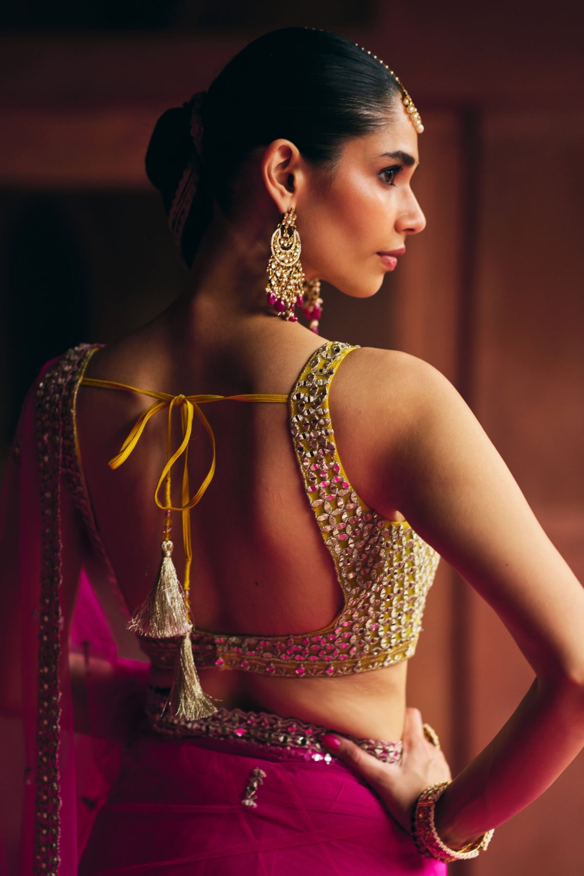 Rani Net Saree Set