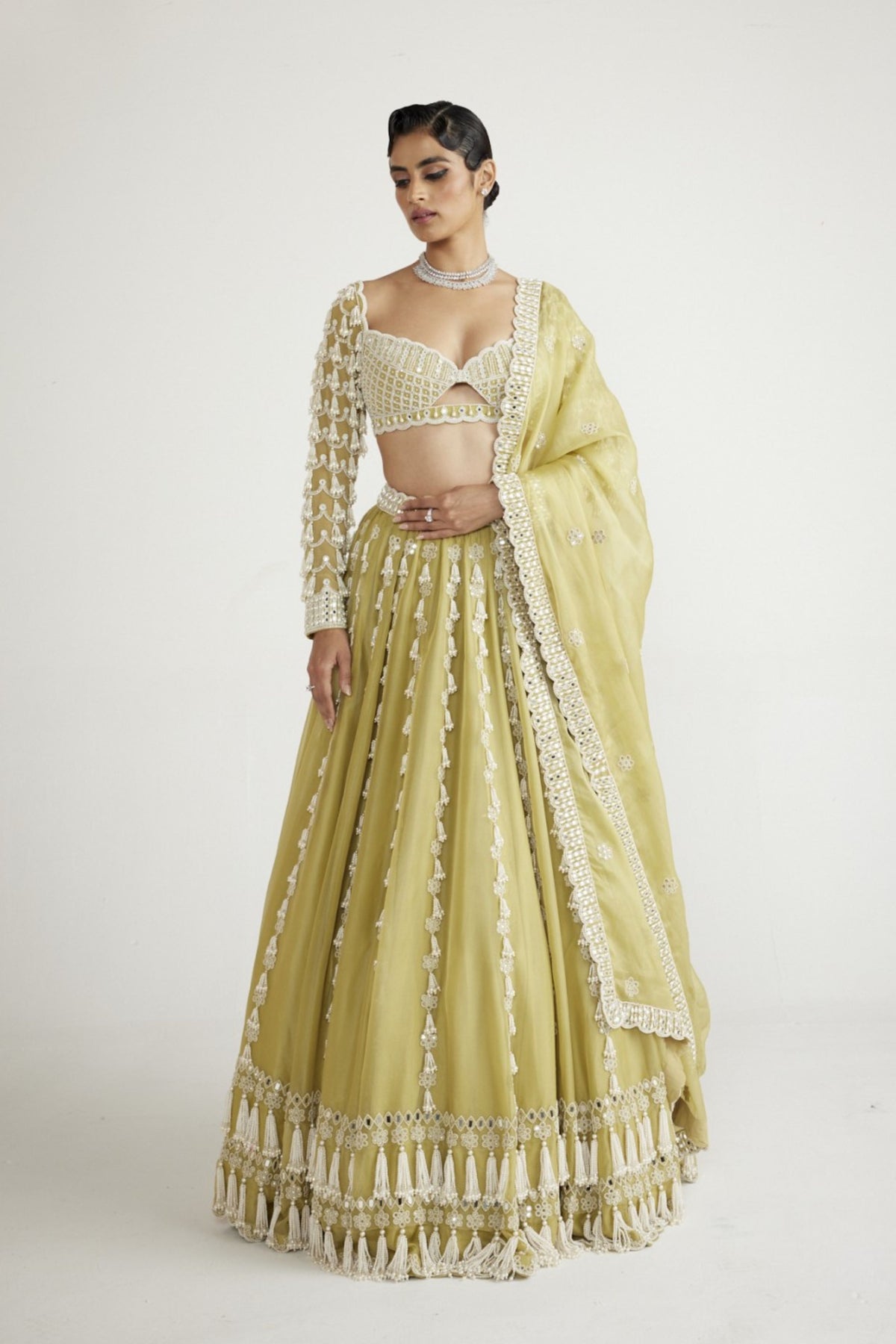 Fern Green Chandelier Lehenga Set