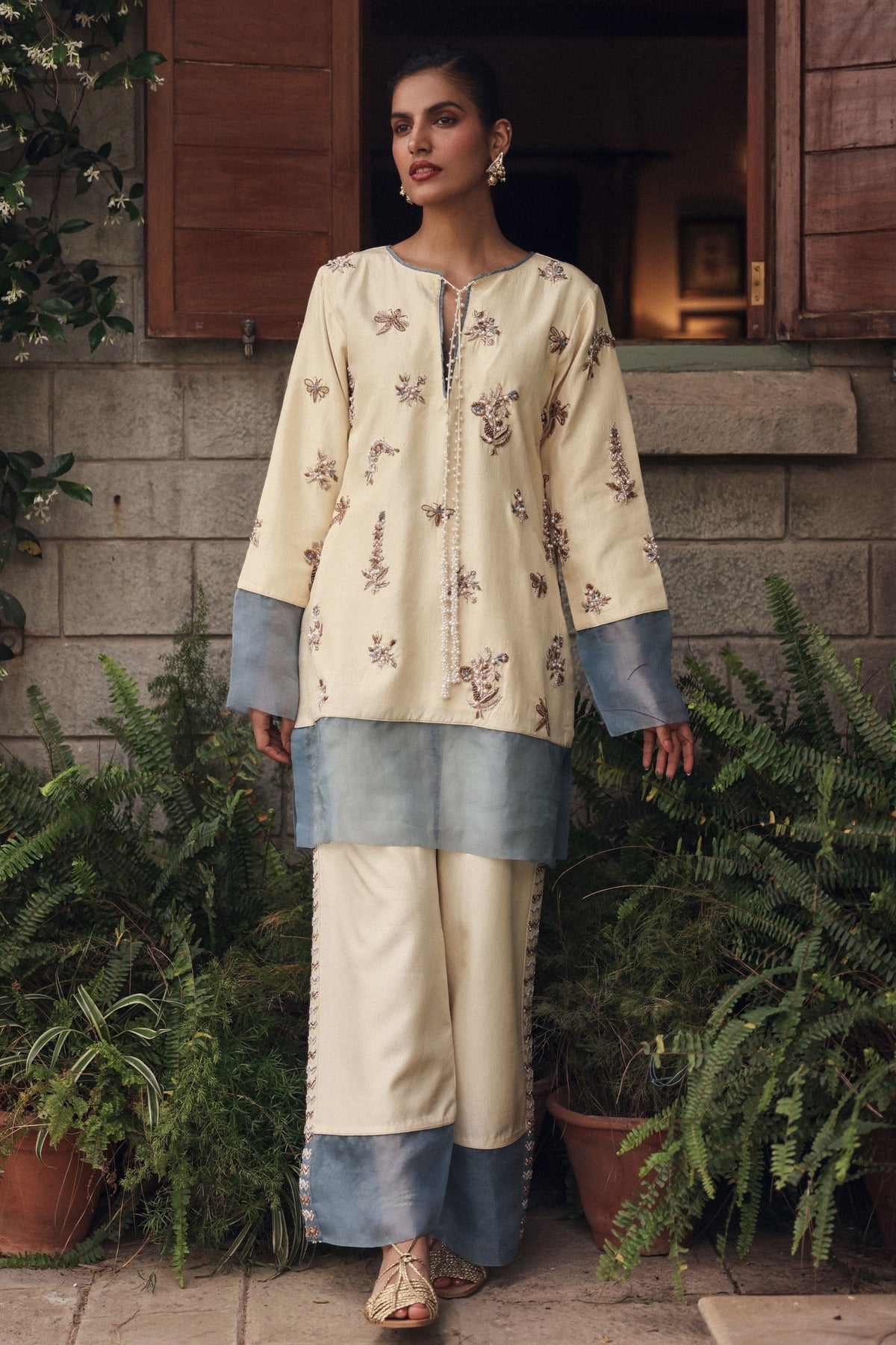 Washed Ink Tunic With Pants