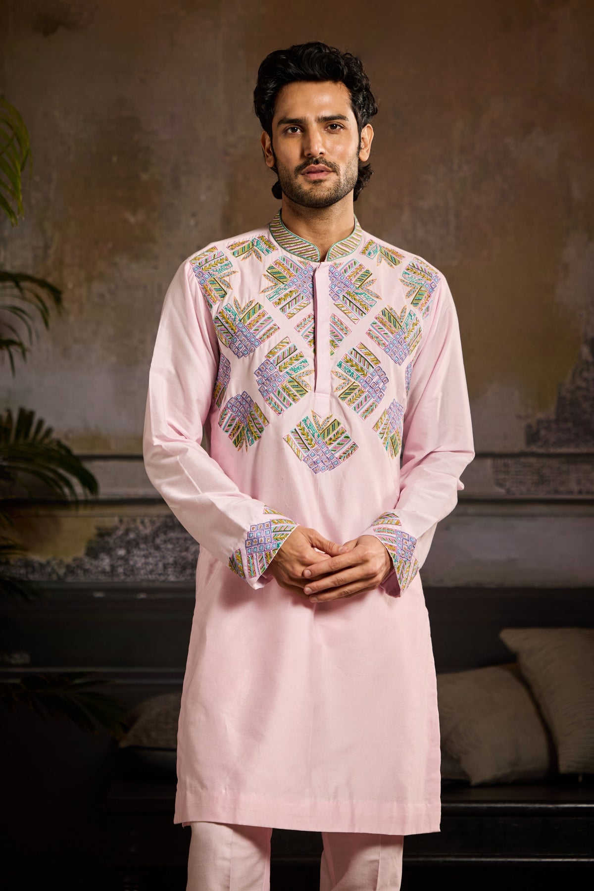 Blush Pink Butta Kurta Set