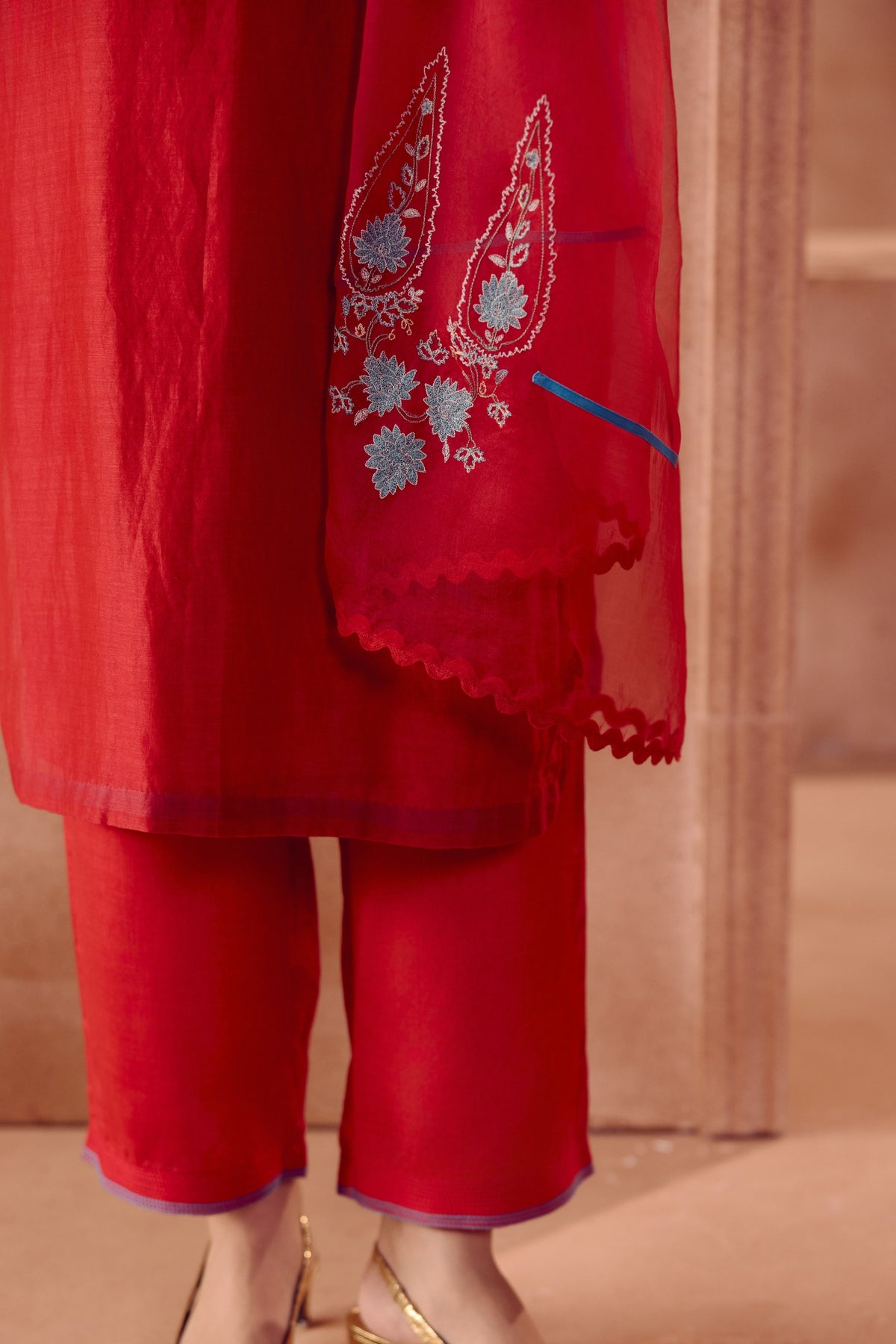 Red Kurta Set