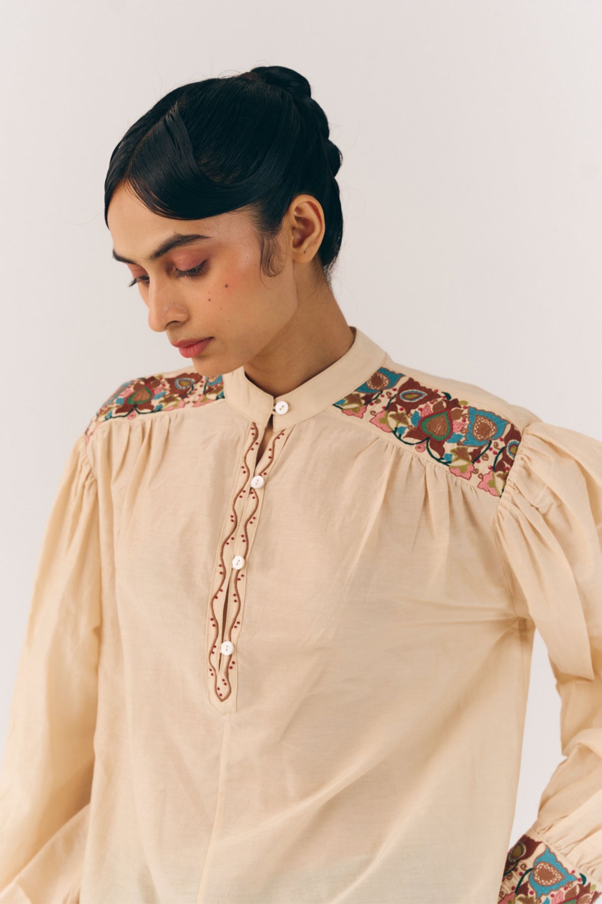 Peasant Ivory Top